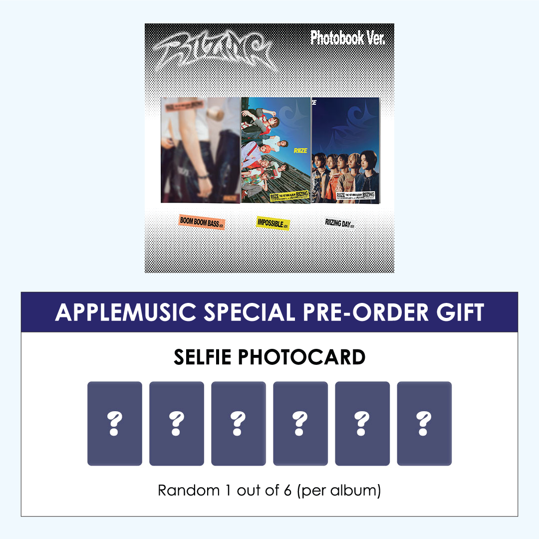 RIIZE 1ST MINI ALBUM - RIIZING (PHOTO BOOK VER.) + APPLEMUSIC PHOTOCARD