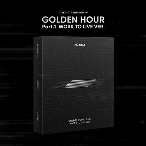 ATEEZ 10TH MINI ALBUM - GOLDEN HOUR PART.1 (WORK TO LIVE VER.) + APPLEMUSIC PHOTOCARD