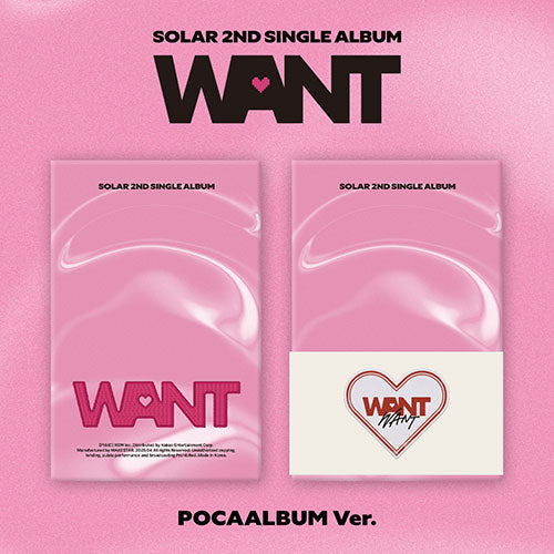 SOLAR 2ND SINGLE ALBUM - WANT (POCAALBUM VER.) (PRE-ORDER)