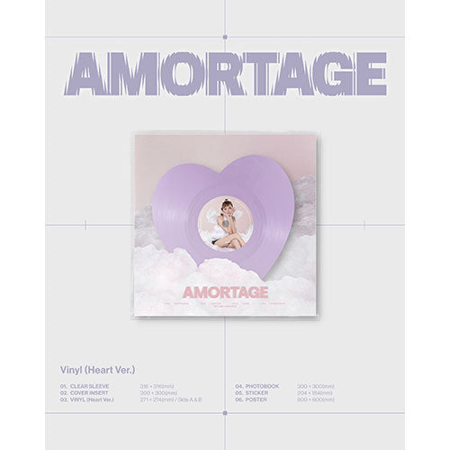 JISOO MINI ALBUM - AMORTAGE (VINYL) (HEART VER.) (PRE-ORDER)