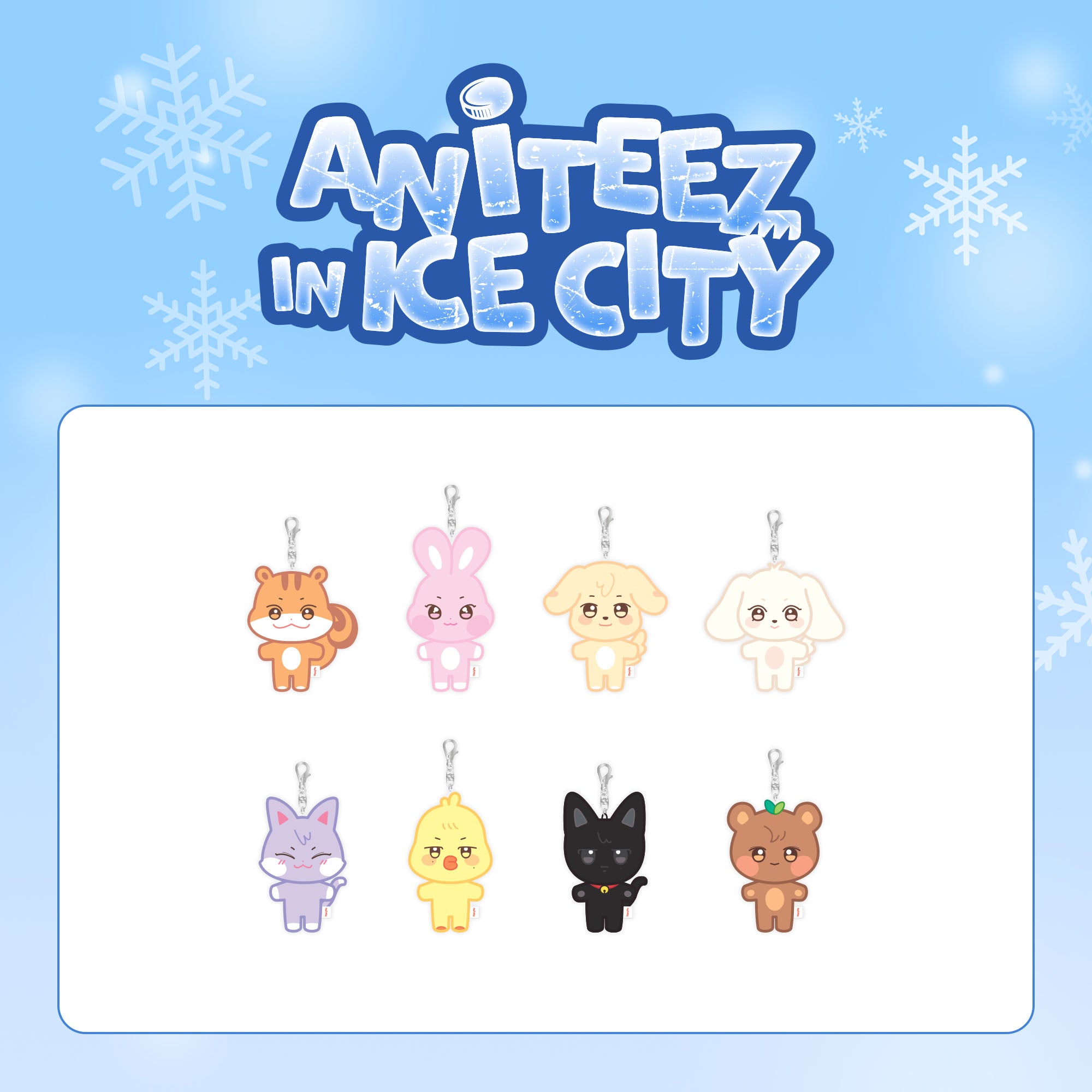 ATEEZ X ANITEEZ [ANITEEZ IN ICE CITY] OFFICIAL MD - 03. PLUSH KEYRING (PRE-ORDER)