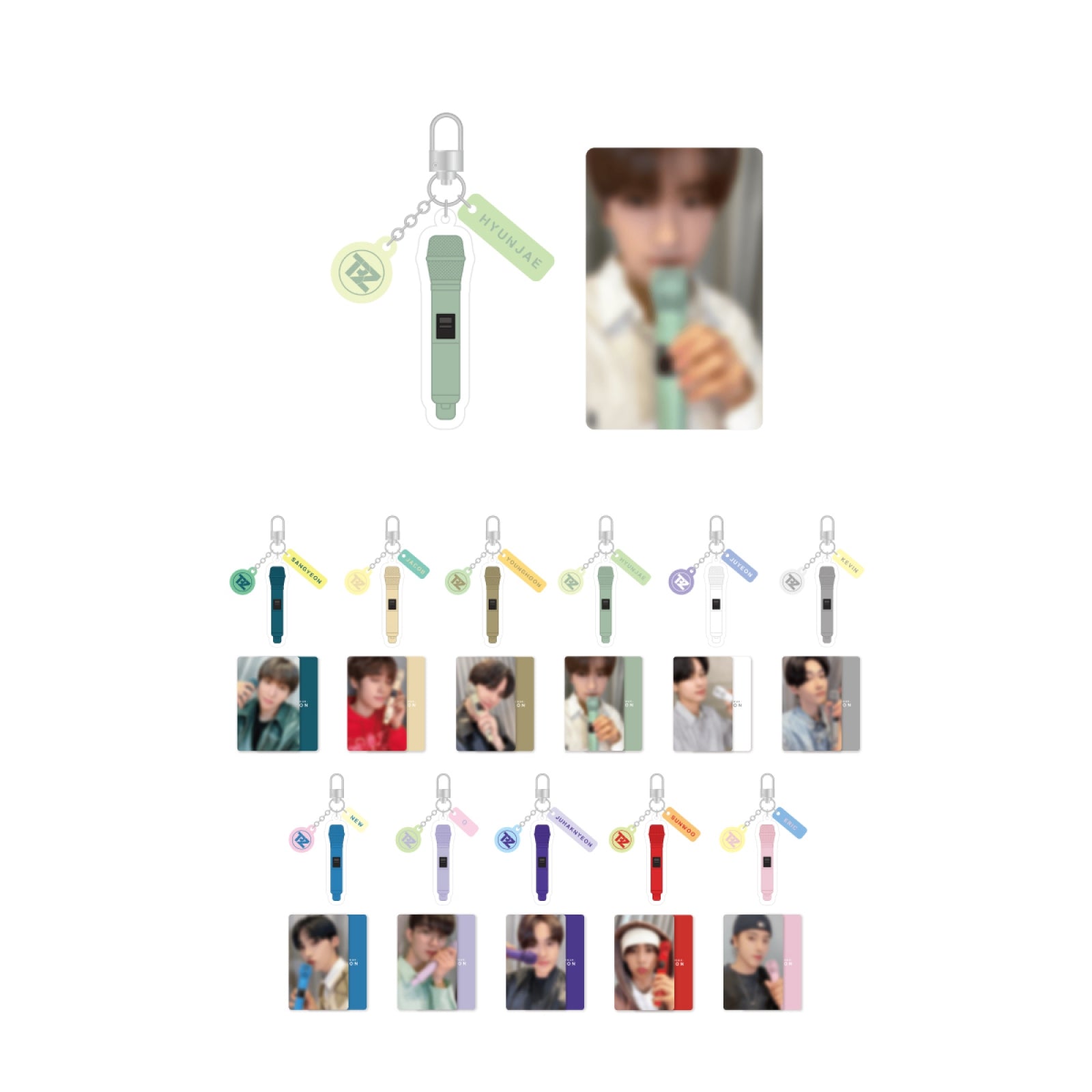 THE BOYZ WORLD TOUR : ZENERATION OFFICIAL MD - 13. ACRYLIC MICROPHONE KEY RING