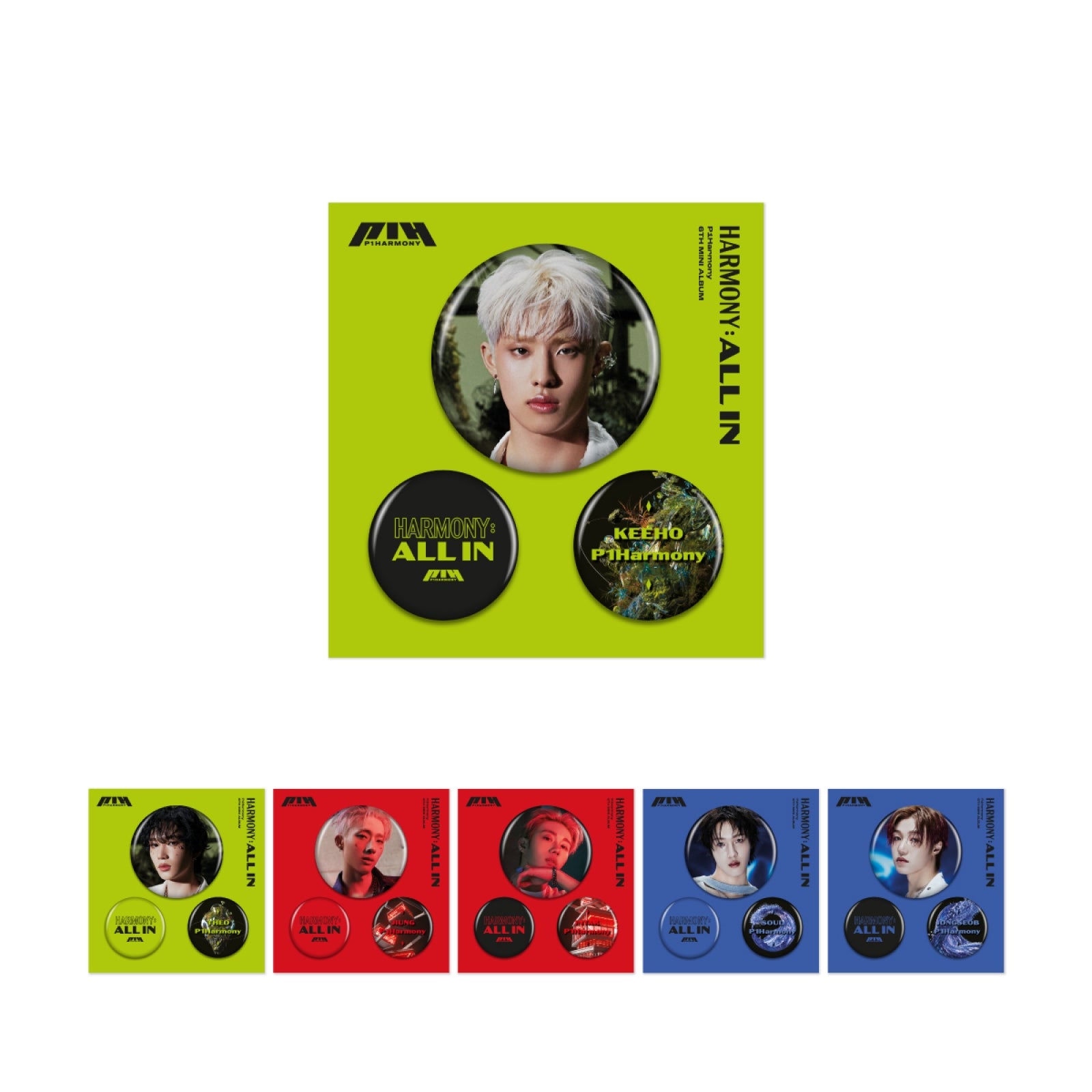 P1HARMONY 2023 POP-UP STORE [HARMONY : ALL IN] OFFICIAL MD - 03. PIN BUTTON SET