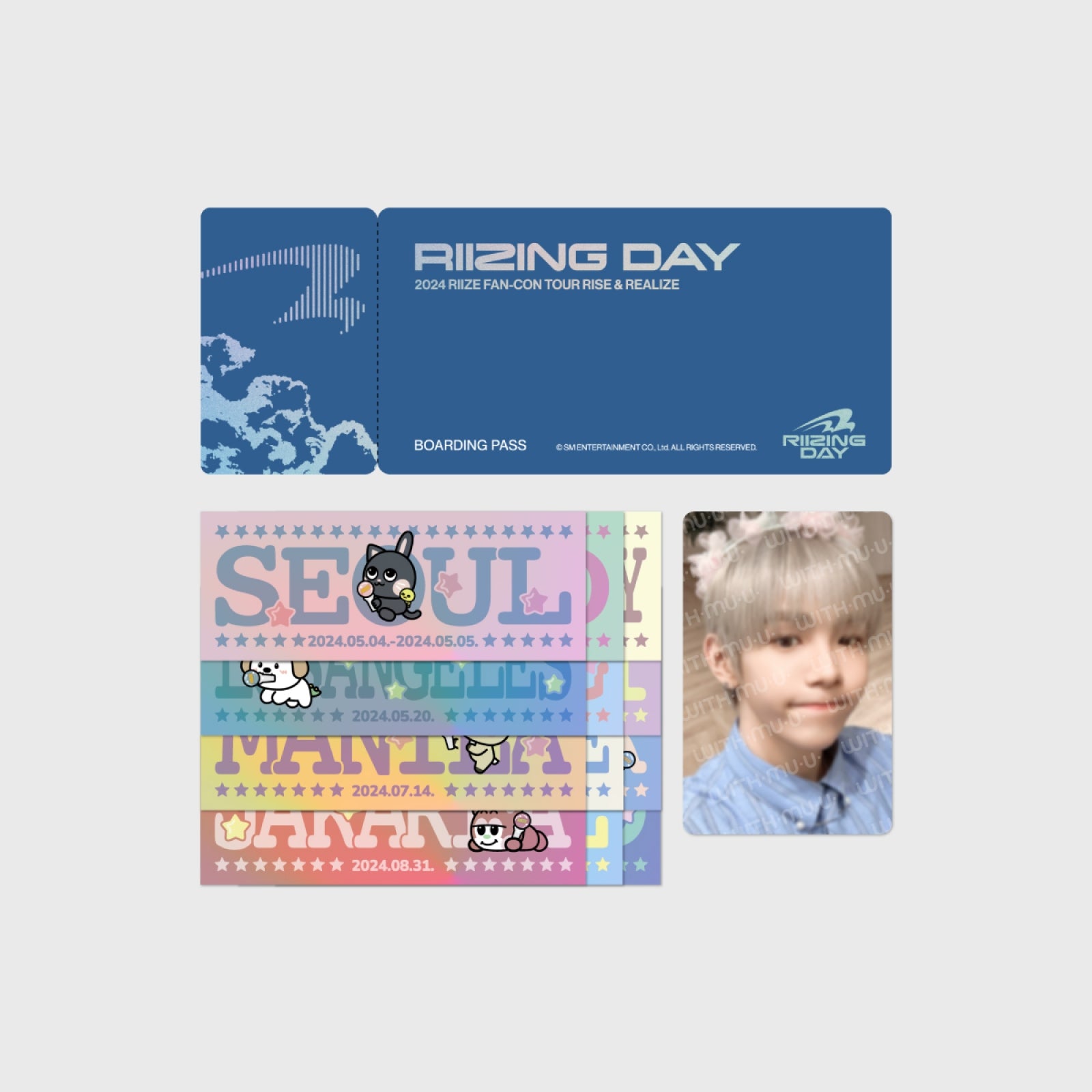 RIIZE 2024 FAN CON [RIIZING DAY FINALE] OFFICIAL MD - 10. BOARDING PASS SET (RANDOM) (PRE-ORDER)