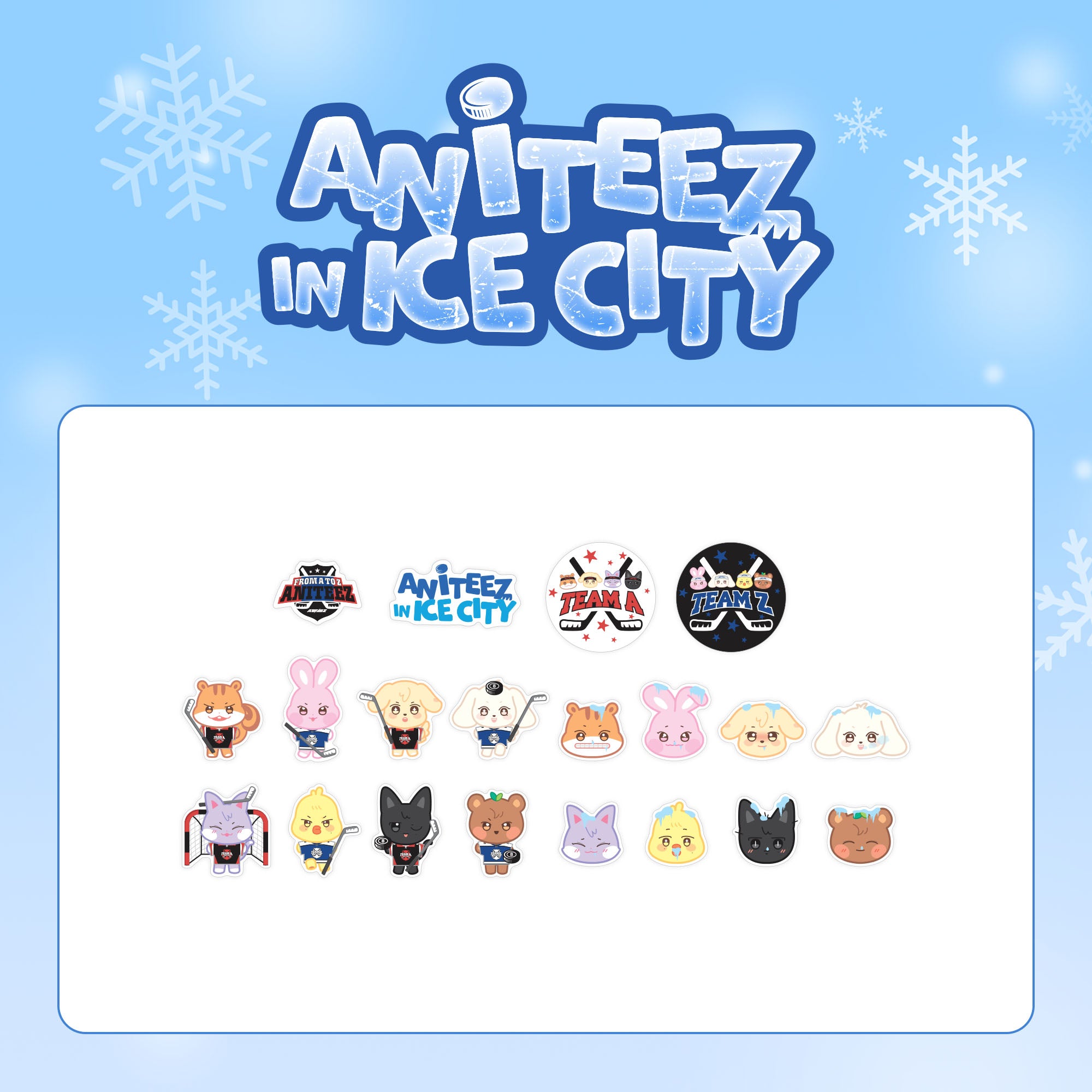 ATEEZ X ANITEEZ [ANITEEZ IN ICE CITY] OFFICIAL MD - 13. DECO STICKER SET (PRE-ORDER)