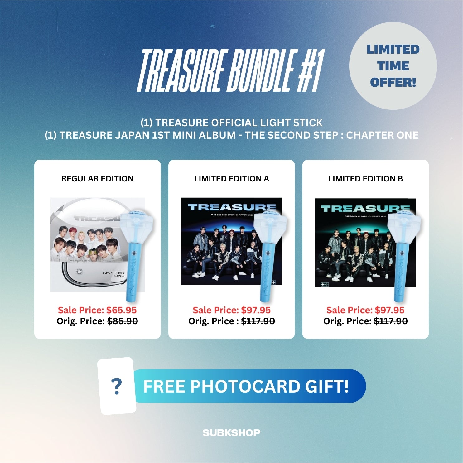 TREASURE BUNDLE #1 - LIGHT STICK + JAPAN 1ST MINI ALBUM