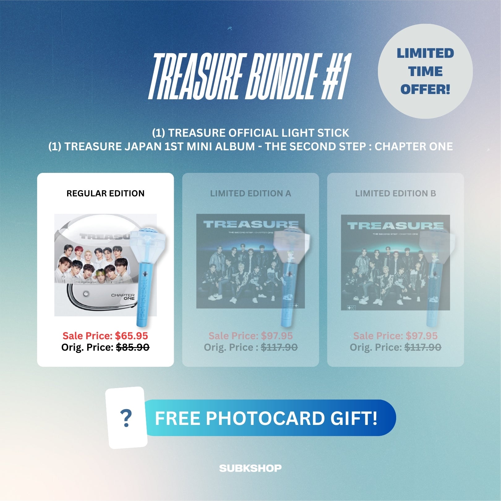 TREASURE BUNDLE #1 - LIGHT STICK + JAPAN 1ST MINI ALBUM