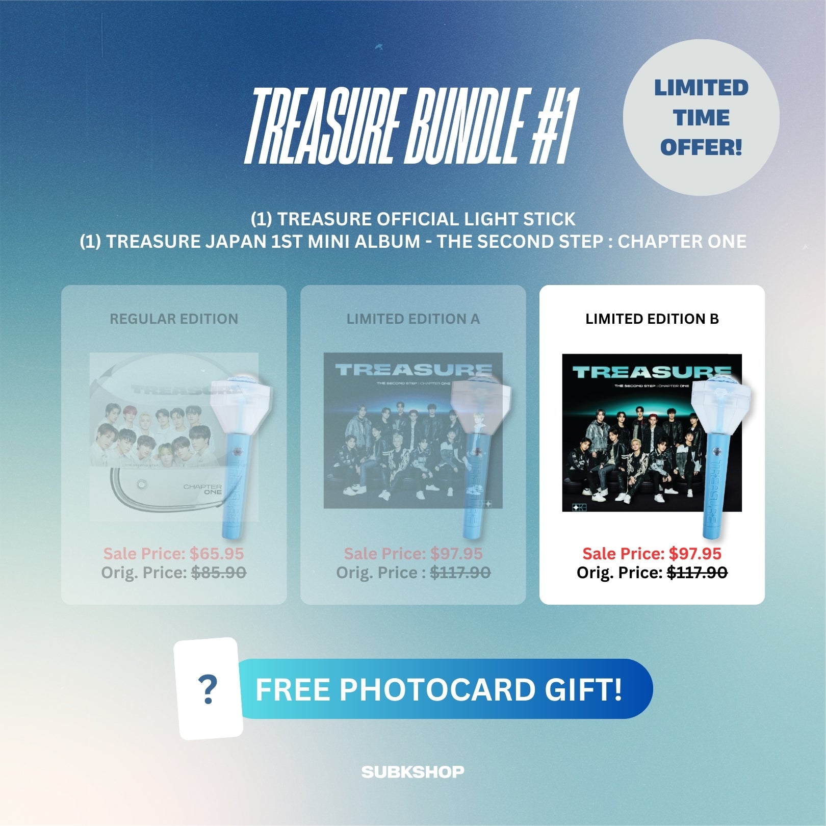 TREASURE BUNDLE #1 - LIGHT STICK + JAPAN 1ST MINI ALBUM