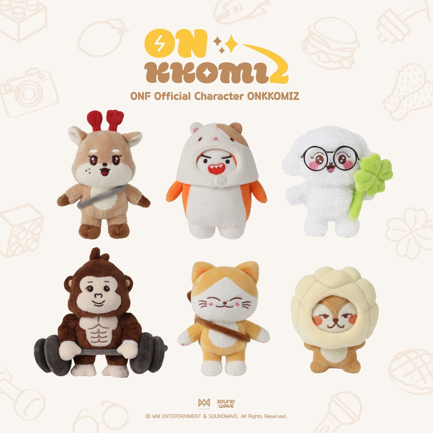 ONF CHARACTER [ONKKOMIZ] OFFICIAL MD - PLUSH DOLL (PRE-ORDER)