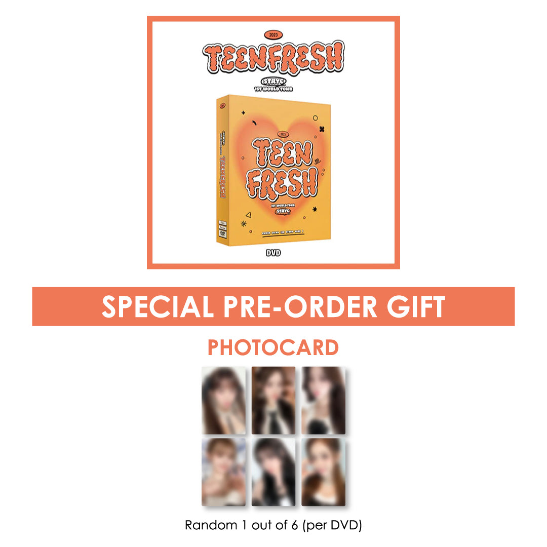 STAYC 1ST WORLD TOUR [TEENFRESH] DVD + APPLEMUSIC PHOTOCARD – SubK 