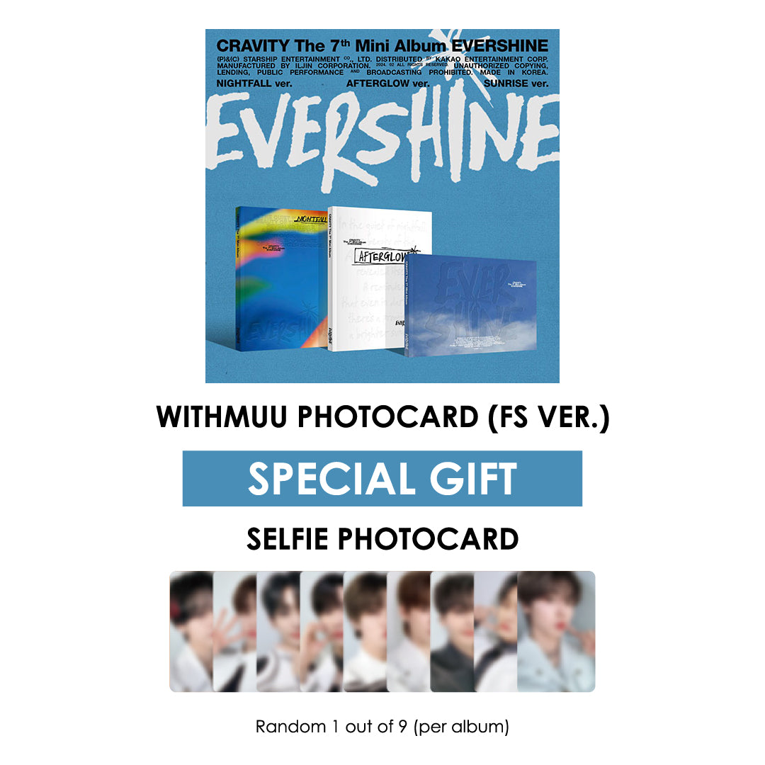 CRAVITY 7TH MINI ALBUM - EVERSHINE + WITHMUU PHOTOCARD (FS VER.)