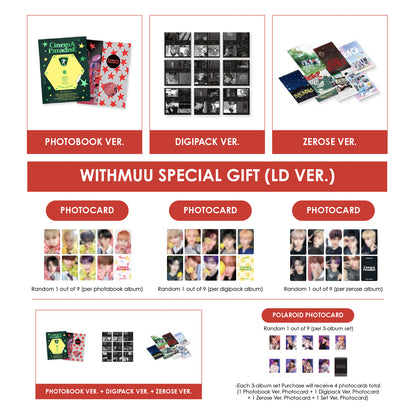 ZEROBASEONE 4TH MINI ALBUM - CINEMA PARADISE (ALL VER.) + WITHMUU PHOTOCARD (LD VER.)