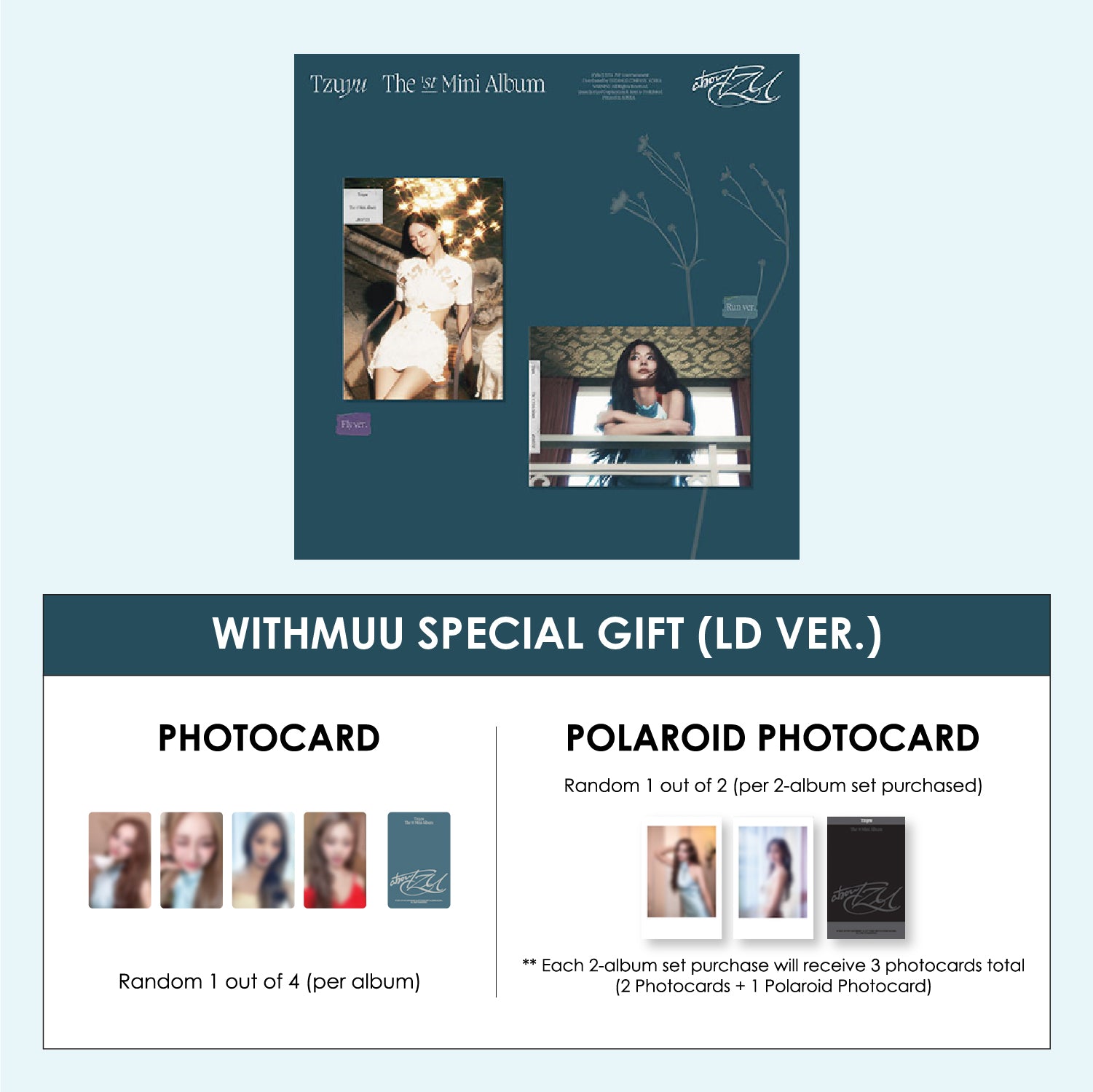 TZUYU 1ST MINI ALBUM - ABOUTZU + WITHMUU PHOTOCARD (LD VER.) (PRE-ORDER)