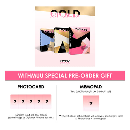 ITZY ALBUM - GOLD (STANDARD VER.) + WITHMUU SPECIAL GIFT