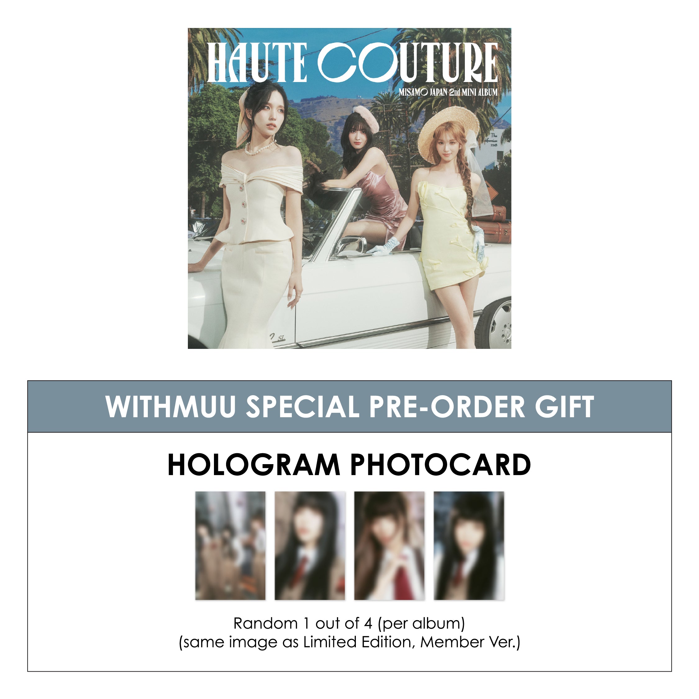 MISAMO JAPAN 2ND MINI ALBUM - HAUTE COUTURE (STANDARD) + WITHMUU PHOTOCARD (PRE-ORDER)