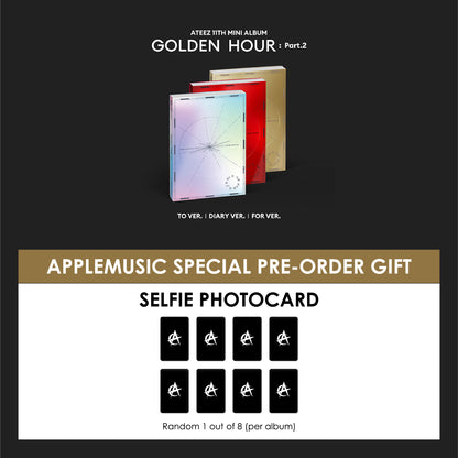 ATEEZ 11TH MINI ALBUM - GOLDEN HOUR : PART.2 (KOREA VER.) + APPLEMUSIC PHOTOCARD (PRE-ORDER)