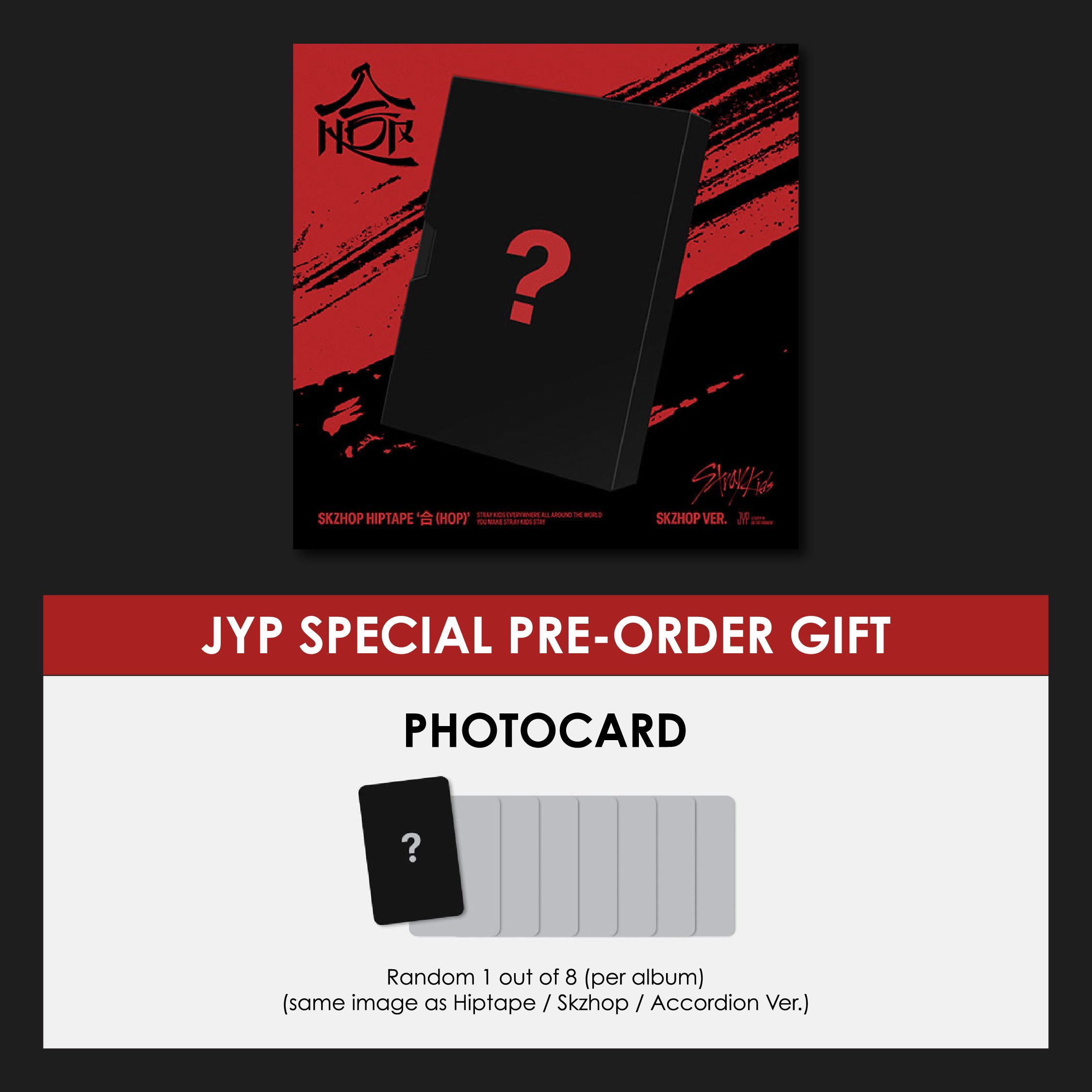 STRAY KIDS ALBUM - SKZHOP HIPTAPE 合 (HOP) (SKZHOP VER.) (KOREA VER.) + JYP PHOTOCARD (PRE-ORDER)