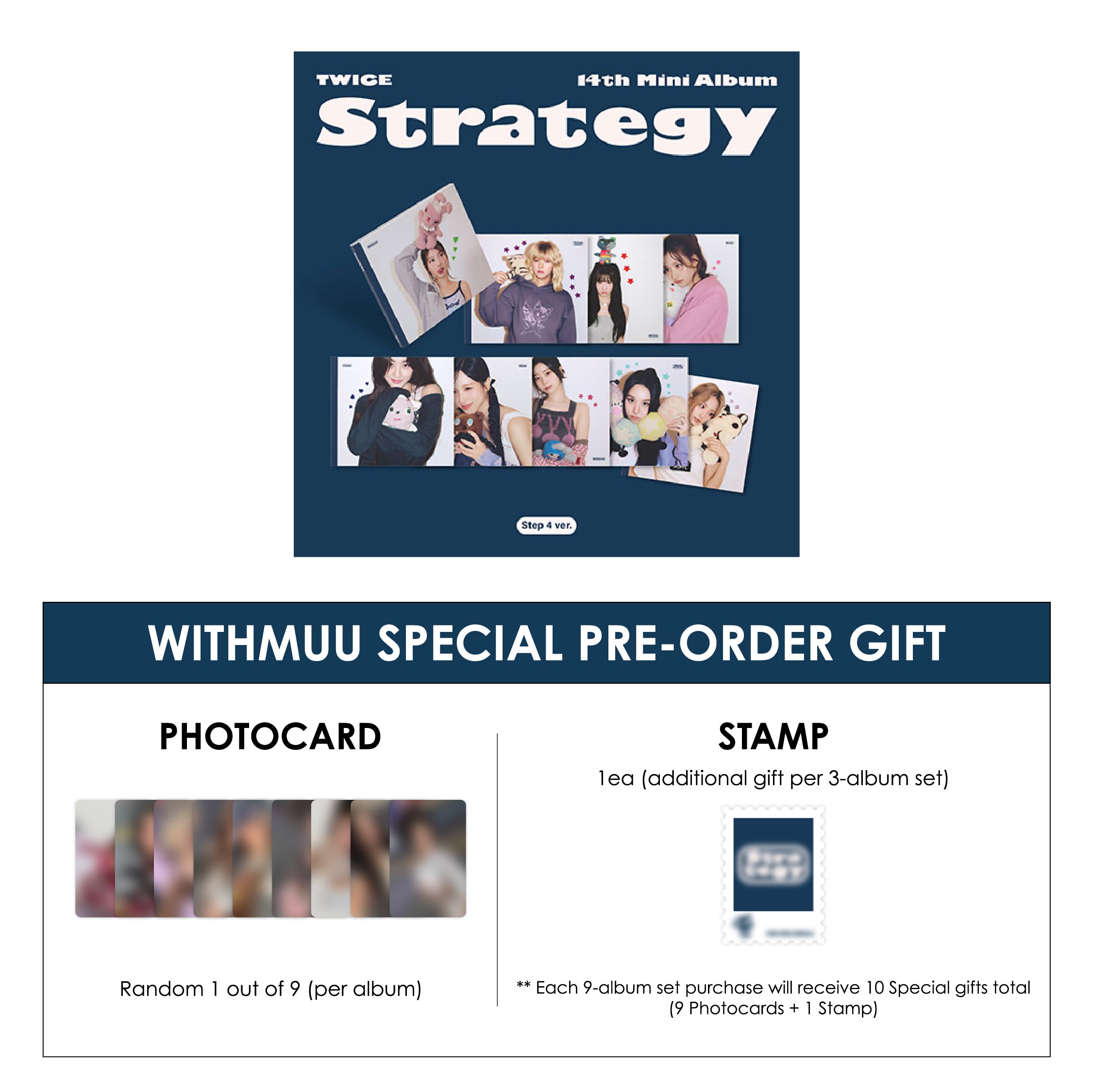 TWICE 14TH MINI ALBUM - STRATEGY (STEP 4 VER.) + WITHMUU SPECIAL GIFT