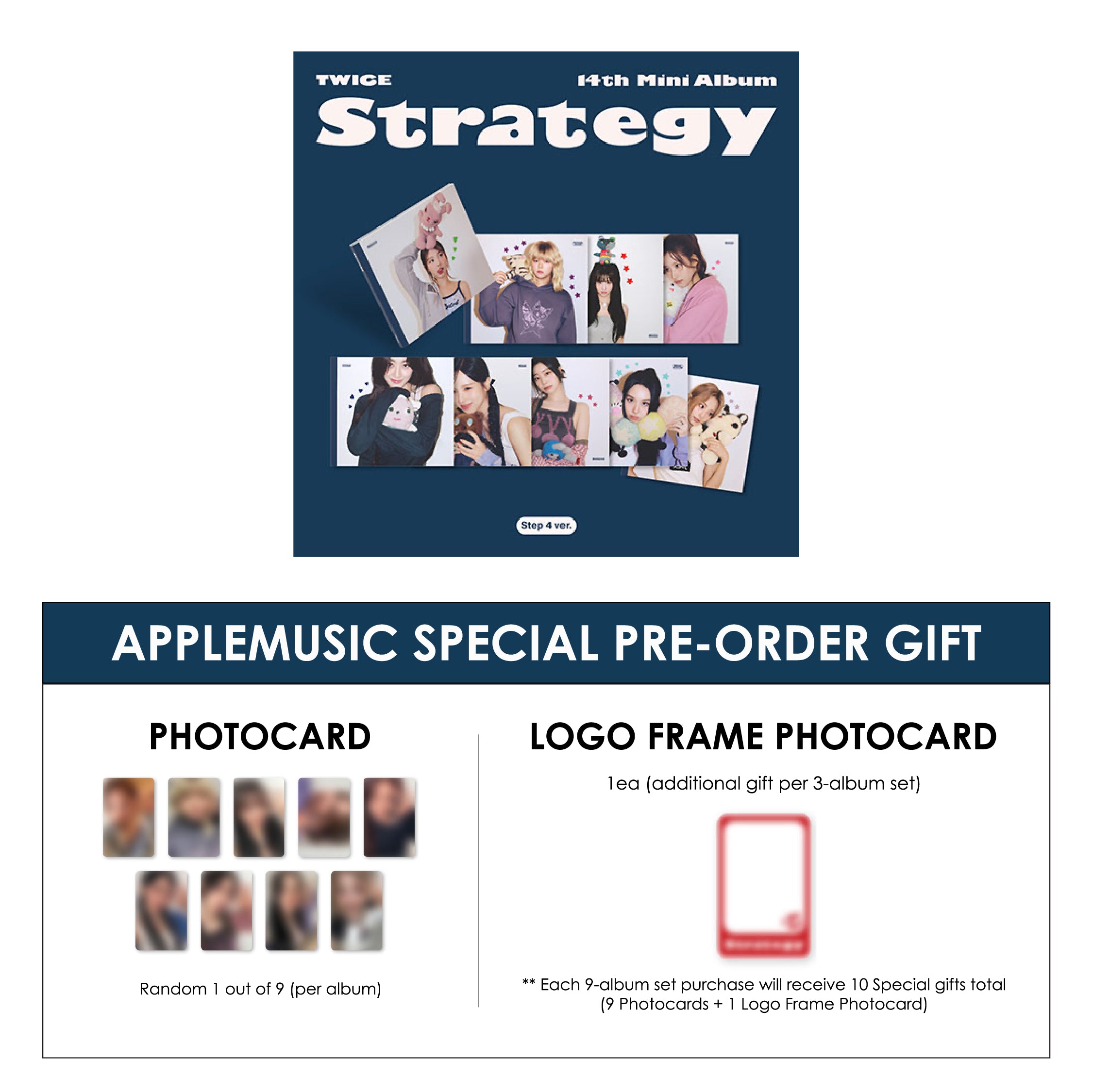 TWICE 14TH MINI ALBUM - STRATEGY (STEP 4 VER.) + APPLEMUSIC PHOTOCARD