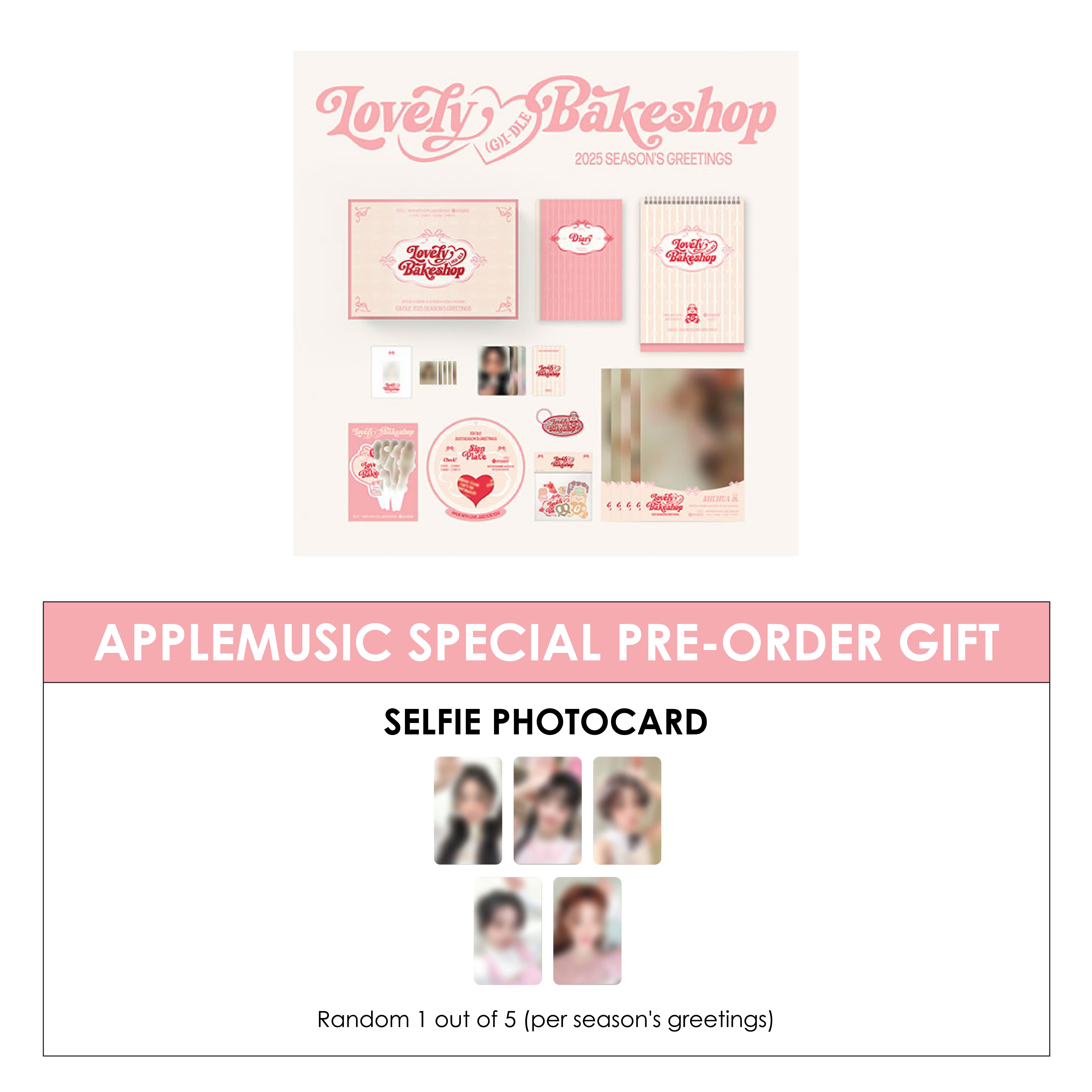 (G)I-DLE 2025 SEASON'S GREETINGS - LOVELY BAKESHOP + APPLEMUSIC PHOTOCARD (PRE-ORDER)