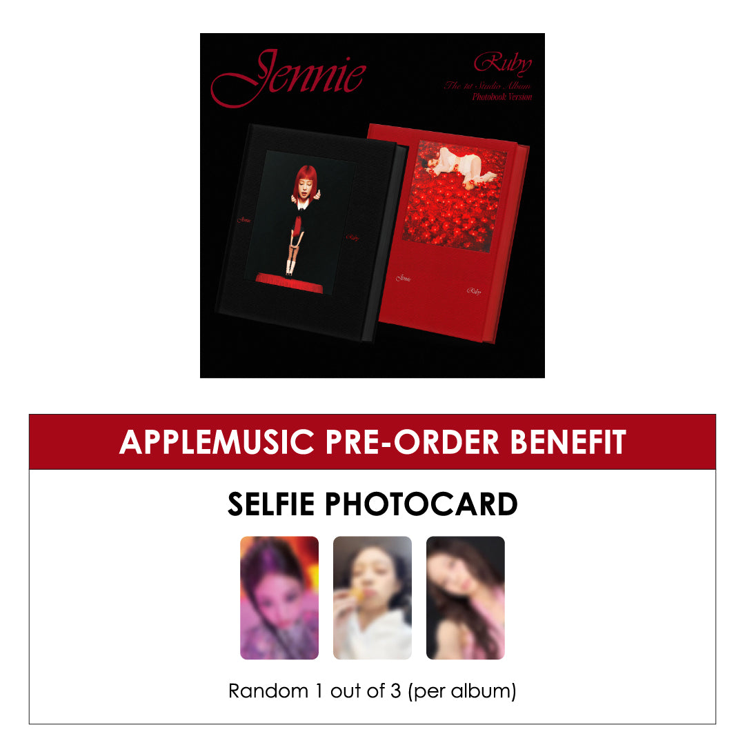 JENNIE 1ST STUDIO ALBUM - RUBY (PHOTOBOOK VER.) + APPLEMUSIC PHOTOCARD