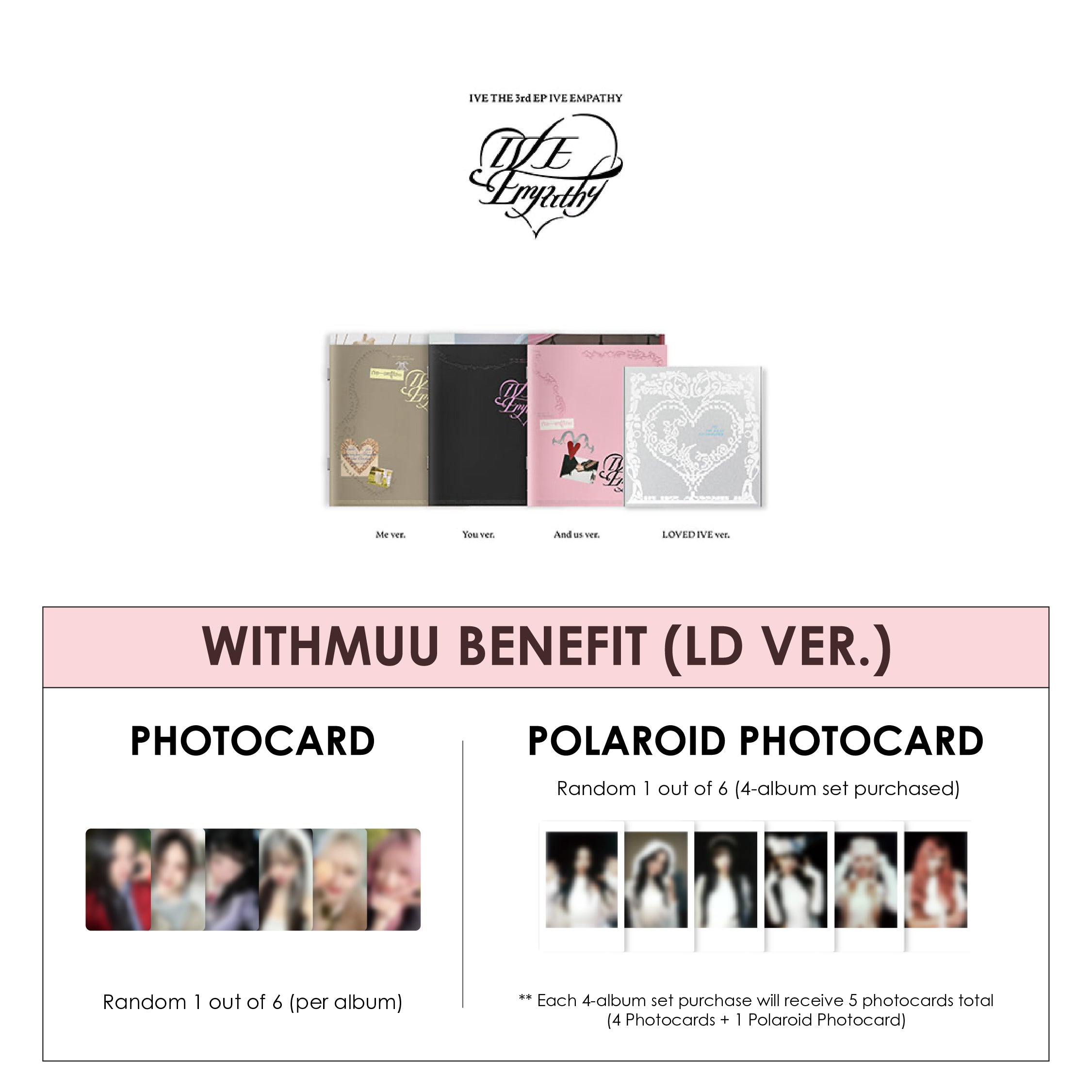 IVE 3RD EP ALBUM - IVE EMPATHY + WITHMUU PHOTOCARD (LD VER.)