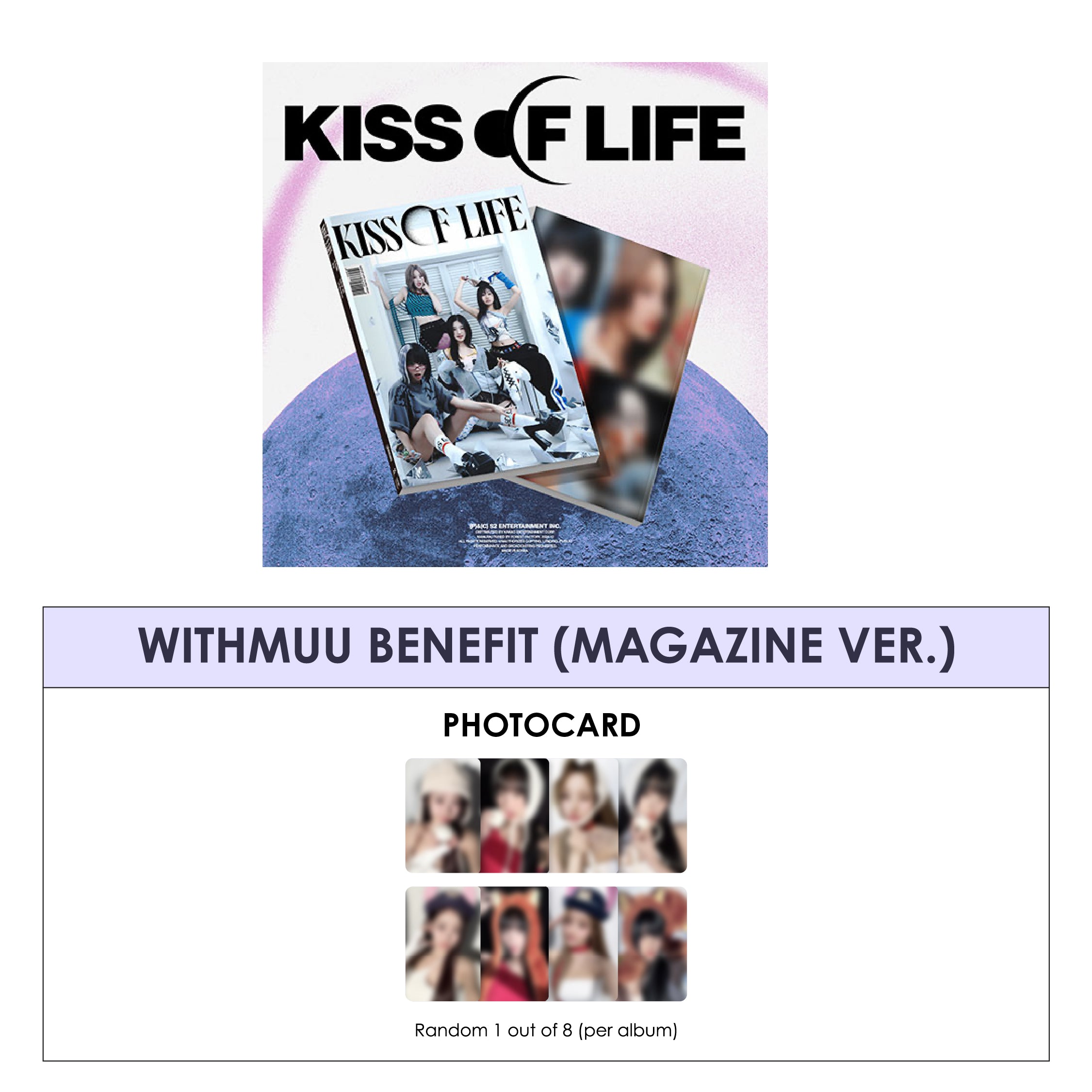 KISS OF LIFE 3RD MINI ALBUM - LOSE YOURSELF (MAGAZINE VER.) + WITHMUU PHOTOCARD (LD2 VER.) (PRE-ORDER)