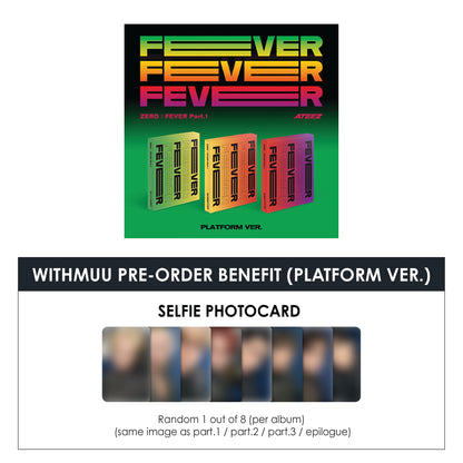 ATEEZ 5TH MINI ALBUM - ZERO : FEVER PART.1 (PLATFORM VER.) + WITHMUU PHOTOCARD