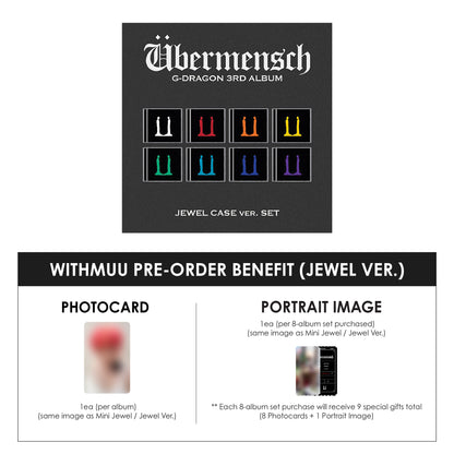 G-DRAGON 3RD ALBUM - ÜBERMENSCH (JEWEL VER.) + WITHMUU SPECIAL GIFT