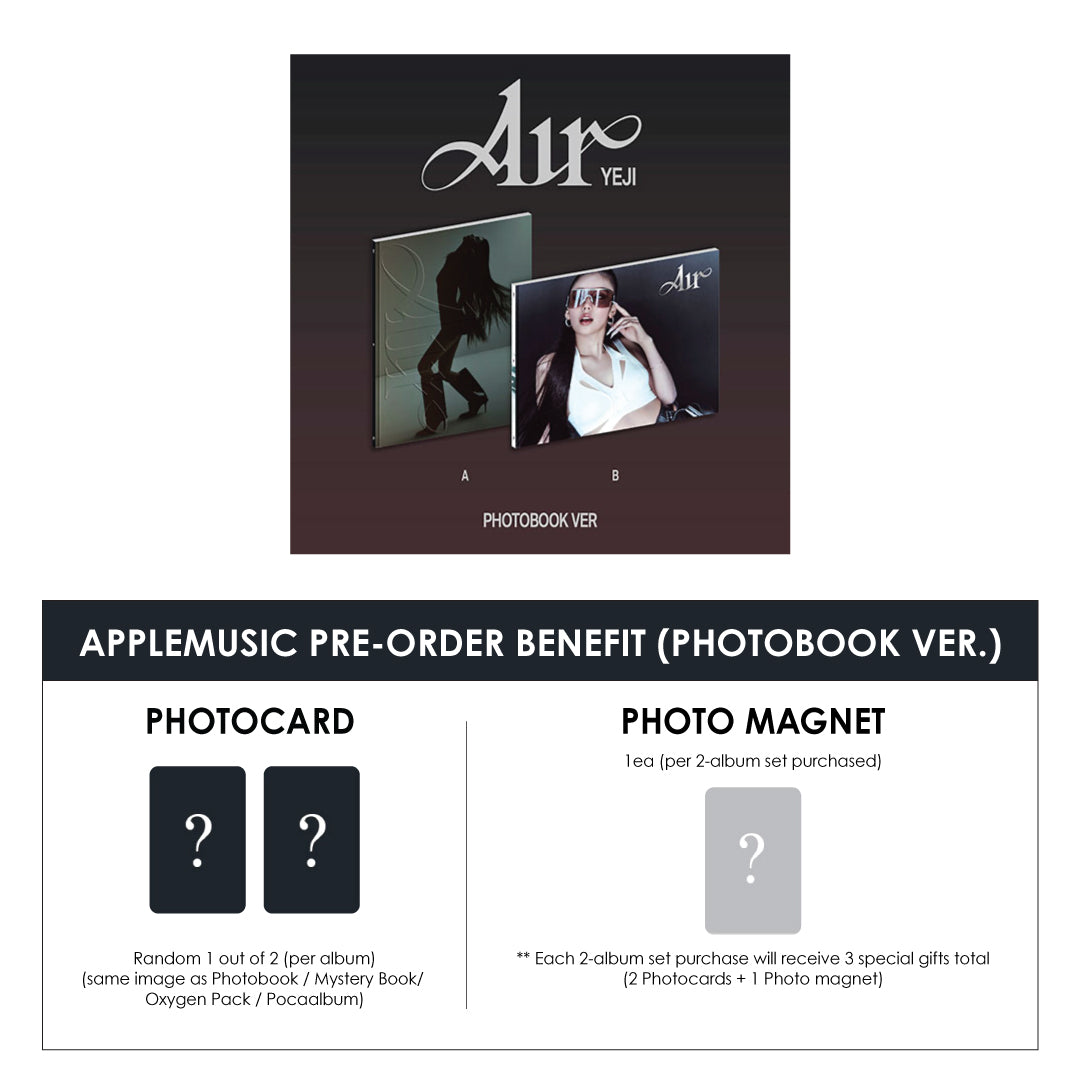 YEJI 1ST MINI ALBUM - AIR (PHOTOBOOK VER.) + APPLEMUSIC SPECIAL GIFT (PRE-ORDER)