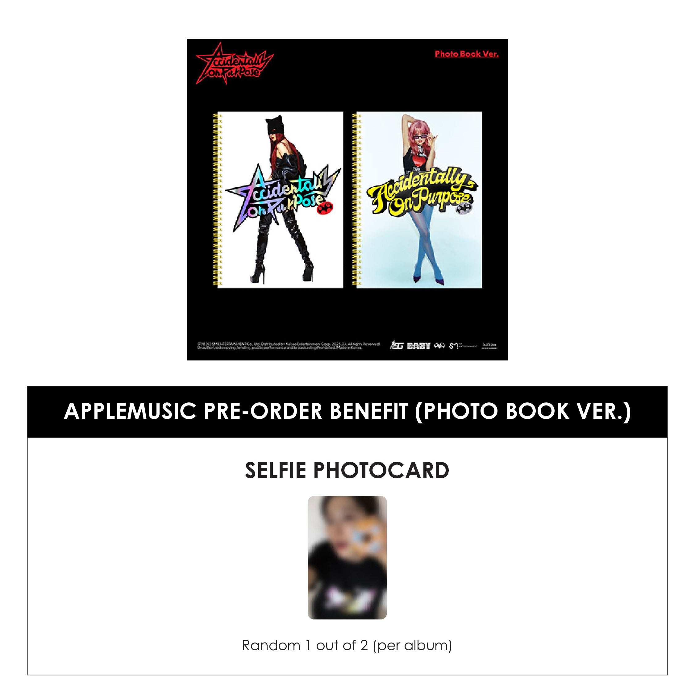 SEULGI (RED VELVET) 2ND MINI ALBUM - ACCIDENTALLY ON PURPOSE (PHOTO BOOK VER.) + APPLEMUSIC PHOTOCARD