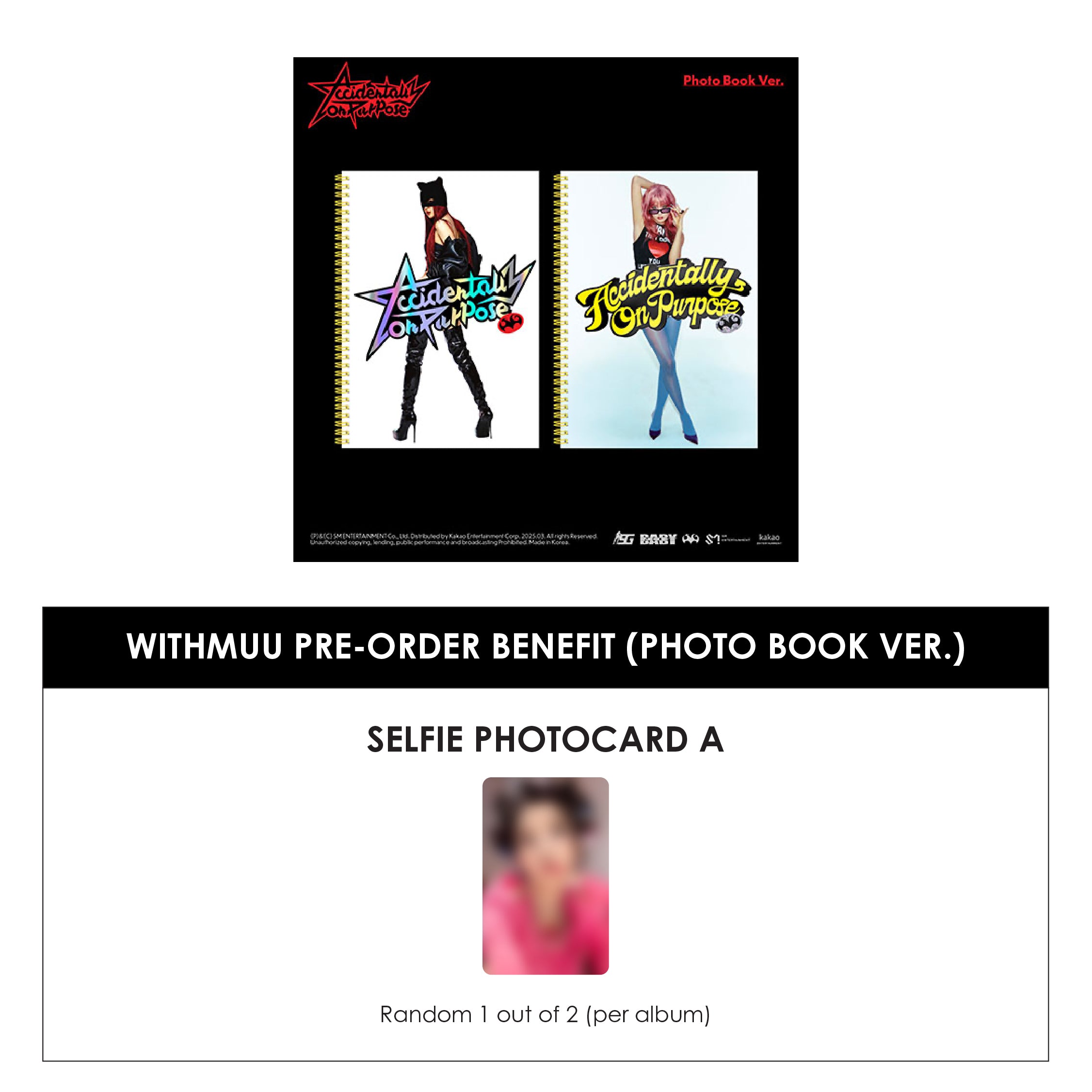 SEULGI (RED VELVET) 2ND MINI ALBUM - ACCIDENTALLY ON PURPOSE (PHOTO BOOK VER.) + WITHMUU PHOTOCARD