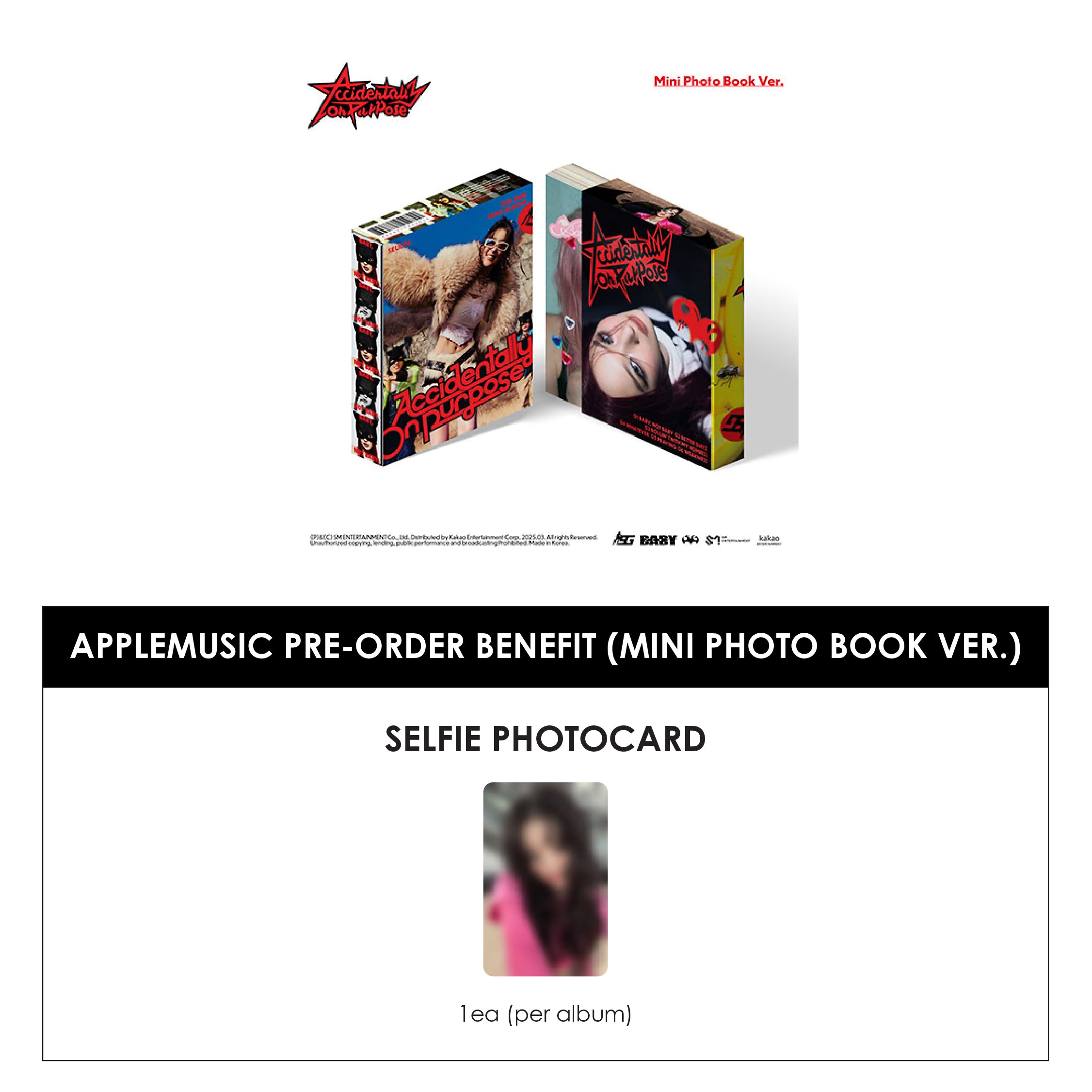 SEULGI (RED VELVET) 2ND MINI ALBUM - ACCIDENTALLY ON PURPOSE (MINI PHOTO BOOK VER.) + APPLEMUSIC PHOTOCARD