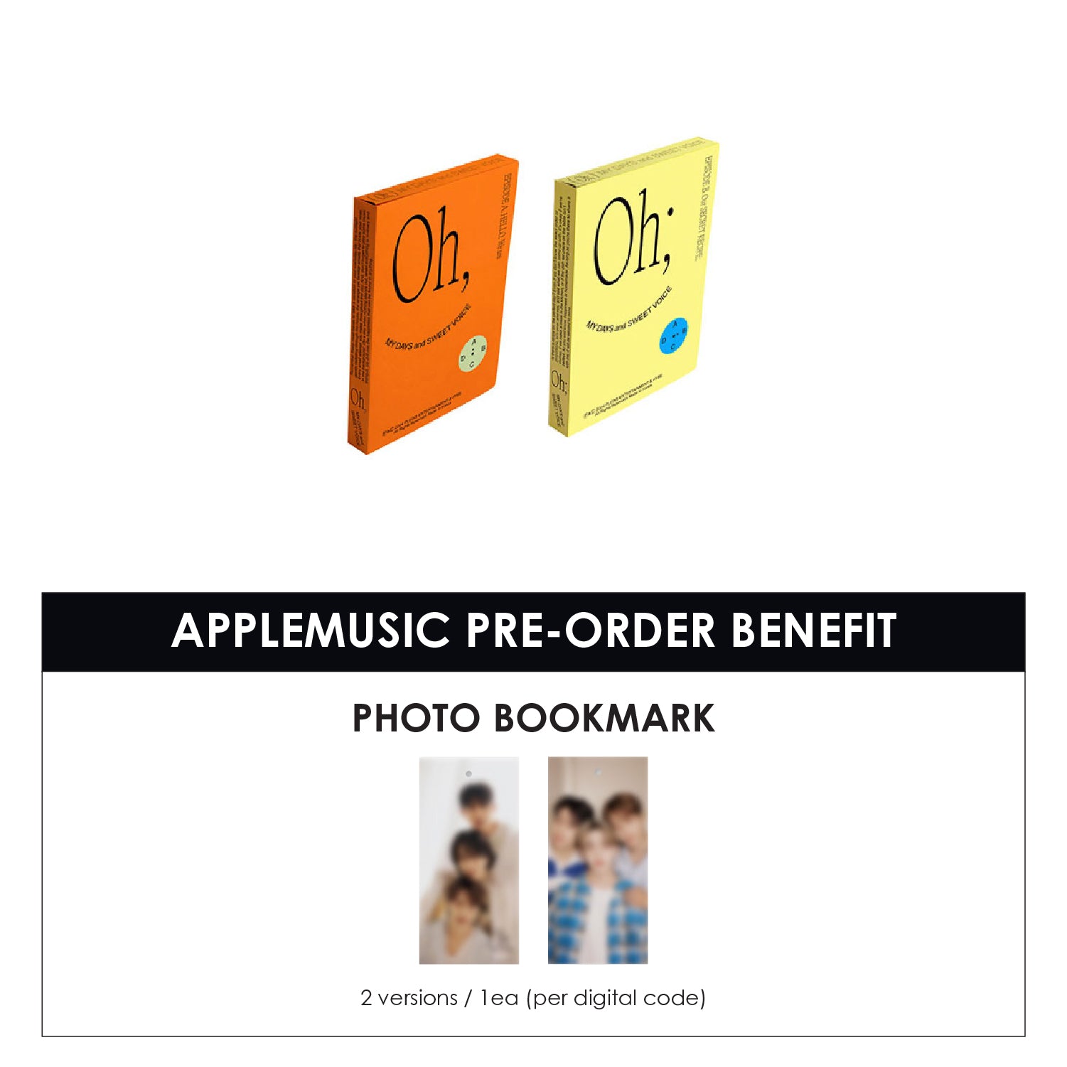 SEVENTEEN EPISODE : OH, MY DAYS AND SWEET VOICE + APPLEMUSIC PHOTO BOOKMARK (PRE-ORDER)