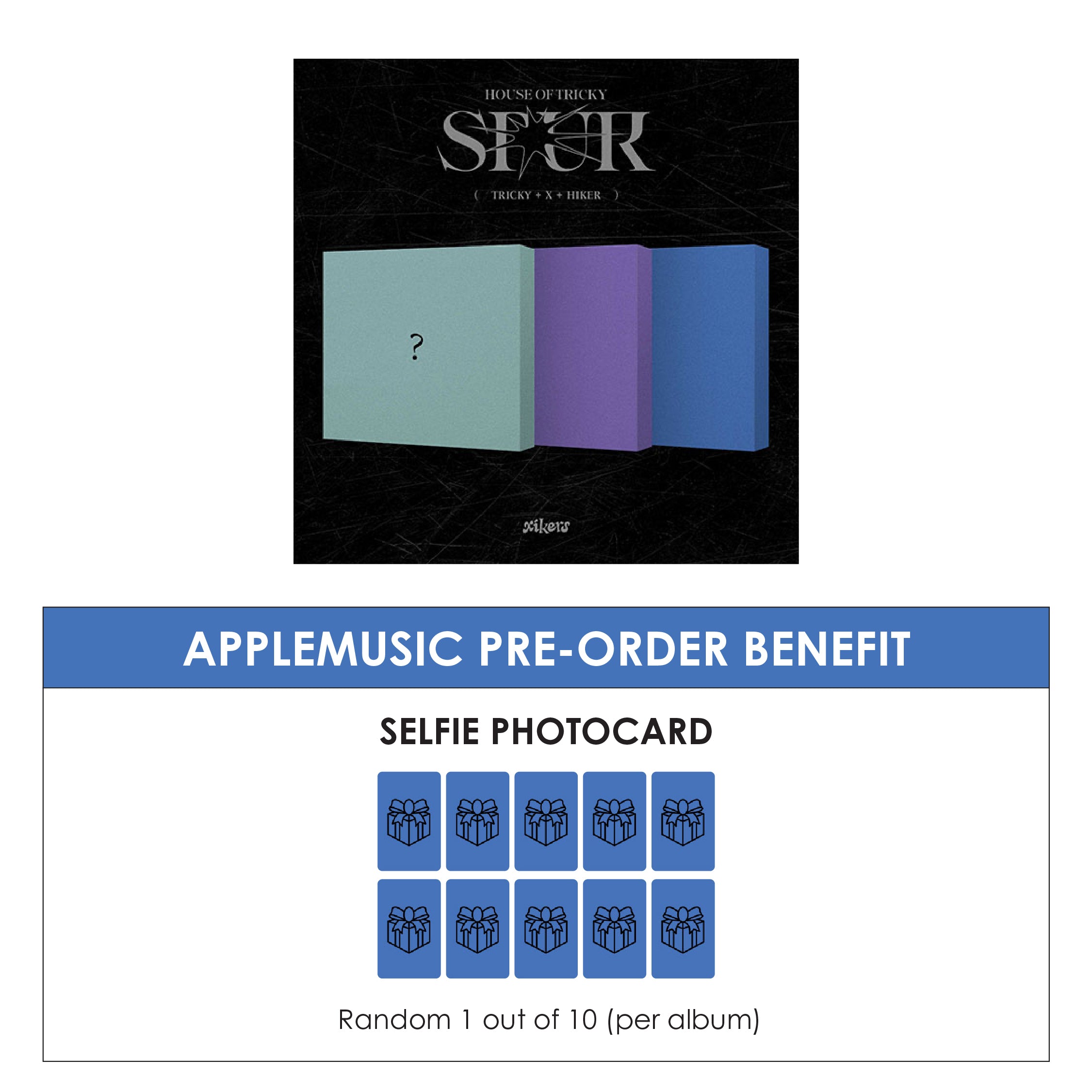 XIKERS 5TH MINI ALBUM - HOUSE OF TRICKY : SPUR + APPLEMUSIC PHOTOCARD (PRE-ORDER)