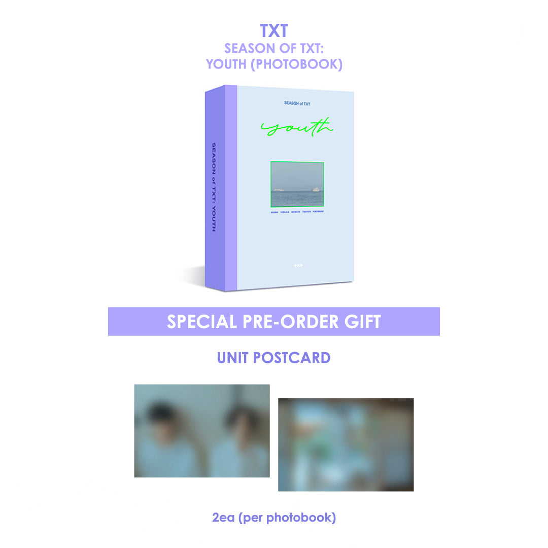 TXT - SEASON OF TXT: YOUTH (PHOTOBOOK) + APPLEMUSIC POSTCARD