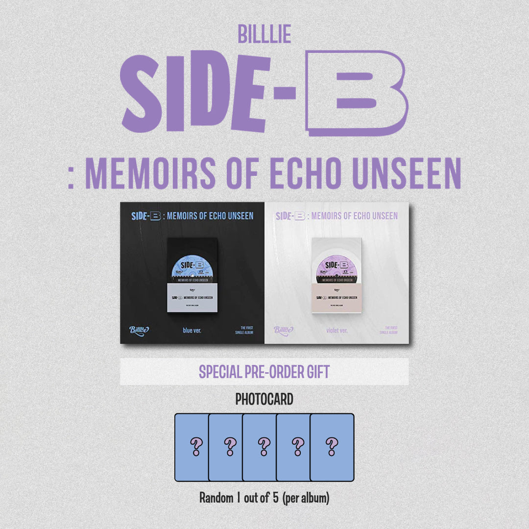 BILLLIE 1ST SINGLE ALBUM - SIDE-B : MEMOIRS OF ECHO UNSEEN (POCA) + WI ...