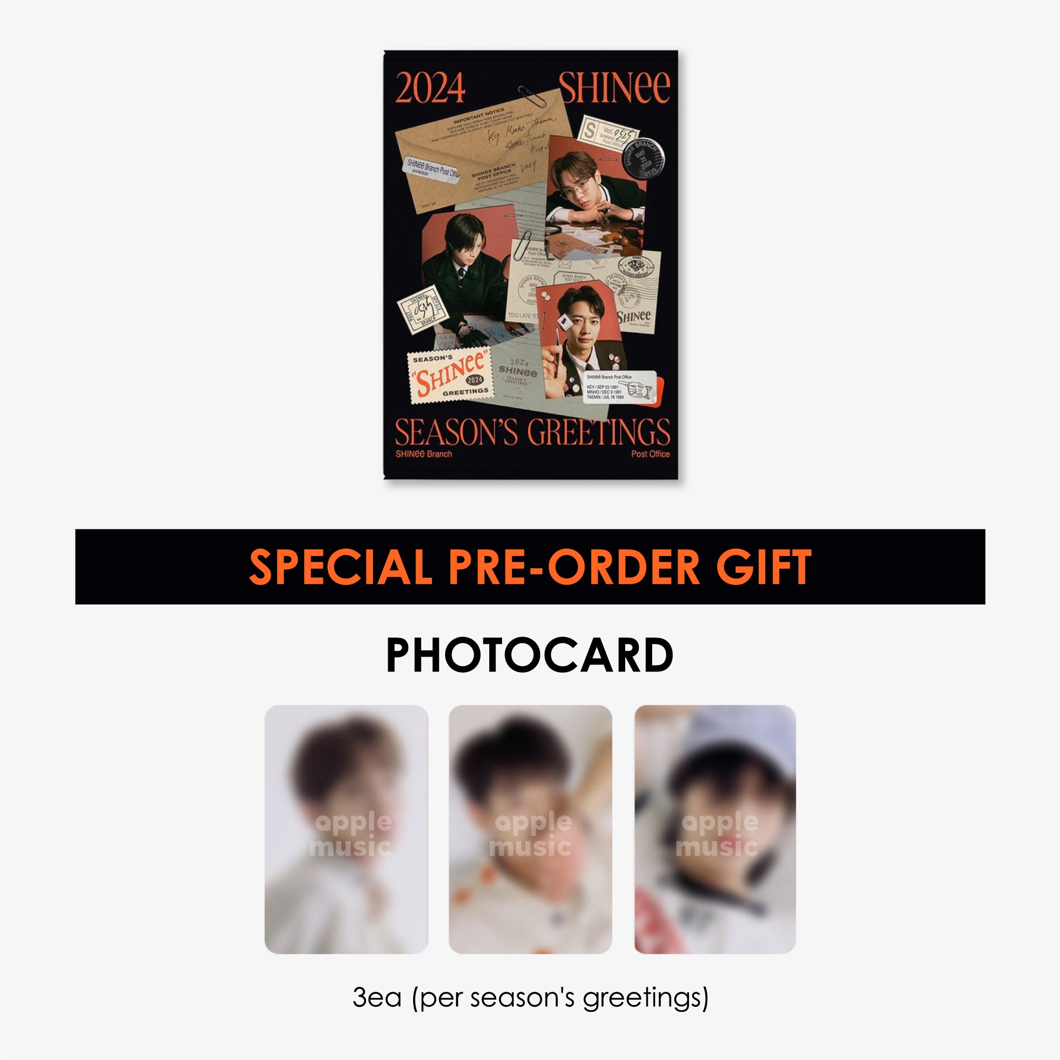 SHINEE 2024 SEASON'S GREETINGS + APPLEMUSIC PHOTOCARD