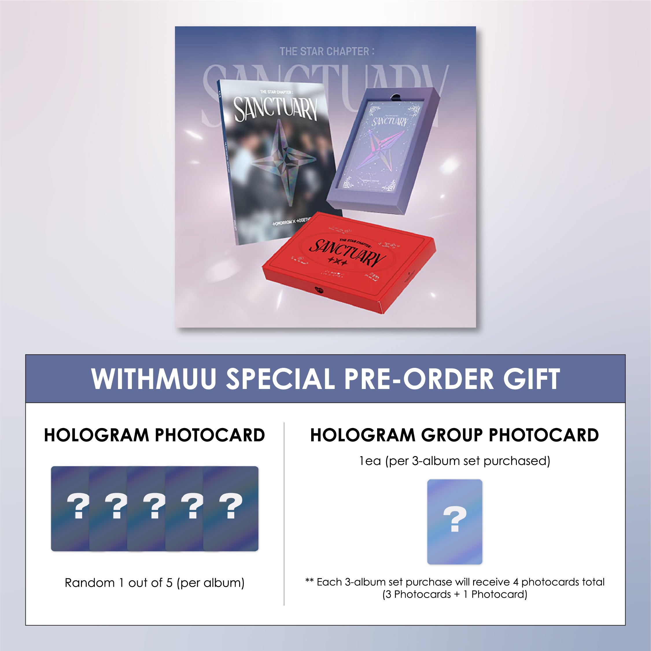 TXT 7TH MINI ALBUM - THE STAR CHAPTER : SANCTUARY + WITHMUU PHOTOCARD (PRE-ORDER)