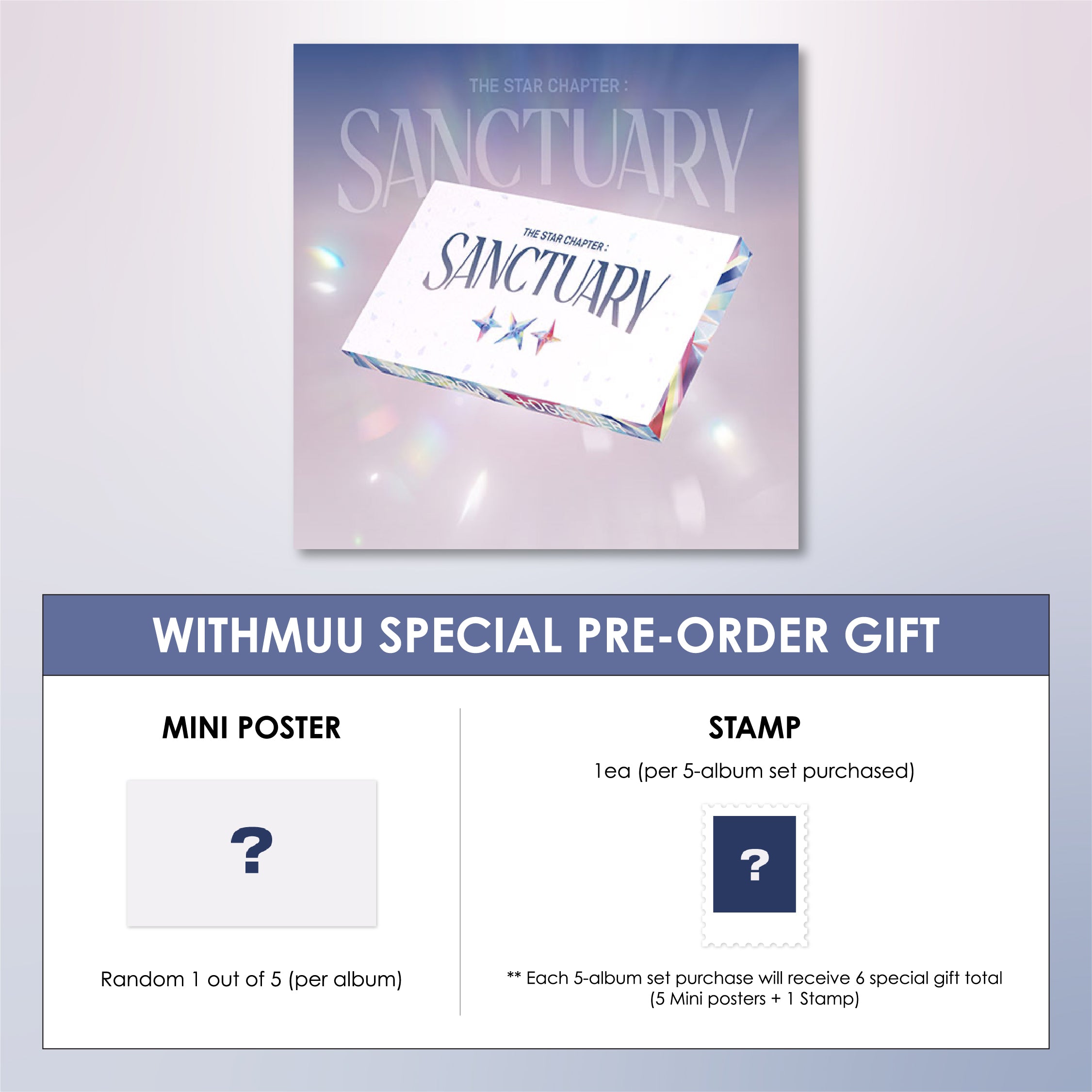 TXT 7TH MINI ALBUM - THE STAR CHAPTER : SANCTUARY (ANGEL VER.) + WITHMUU SPECIAL GIFT (PRE-ORDER)