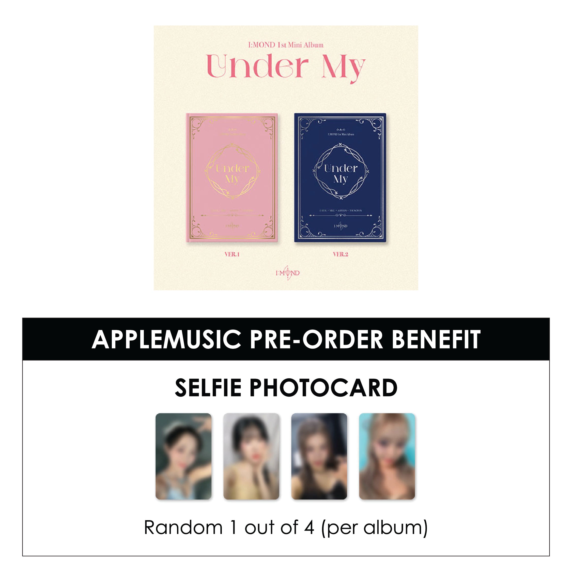 I:MOND 1ST MINI ALBUM - UNDER MY + APPLEMUSIC PHOTOCARD