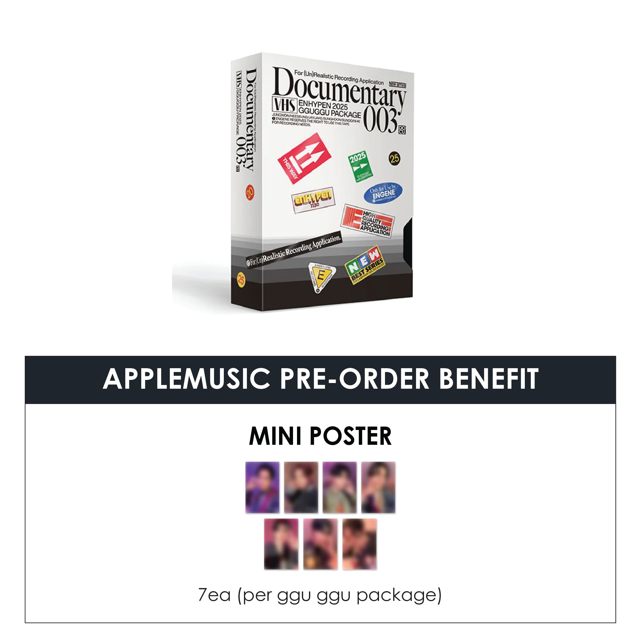 ENHYPEN 2025 GGU GGU PACKAGE + APPLEMUSIC MINI POSTER (PRE-ORDER)