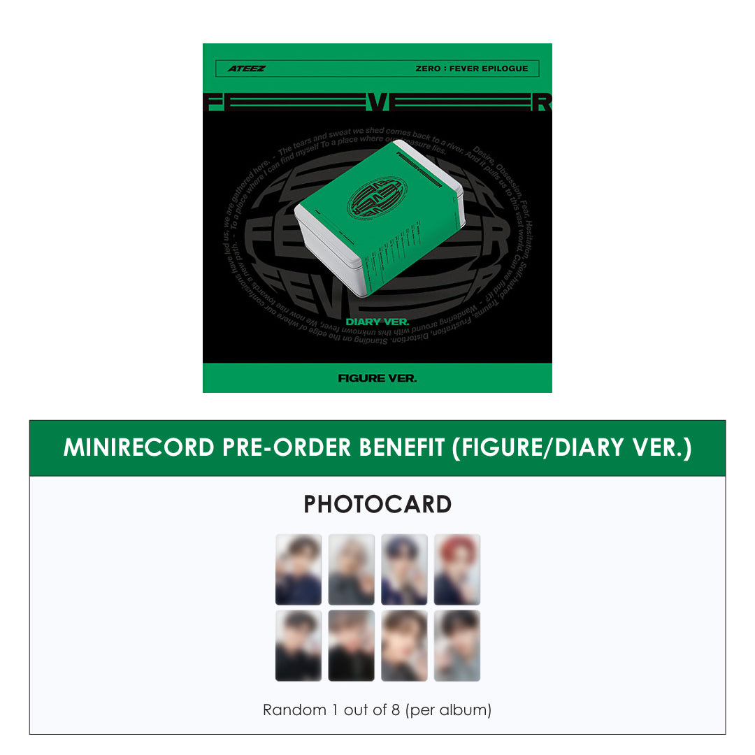 ATEEZ - ZERO : FEVER EPILOGUE (FIGURE / DIARY VER.) + MINIRECORD PHOTOCARD (PRE-ORDER)