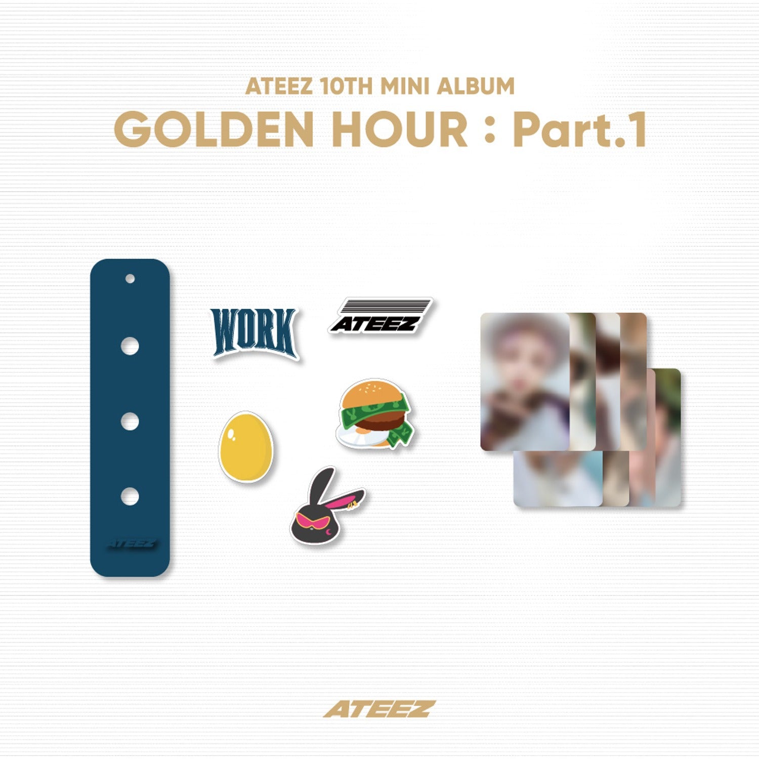 ATEEZ [GOLDEN HOUR : PART.1] OFFICIAL MD - 18. SILICONE CHARM KEYRING SET