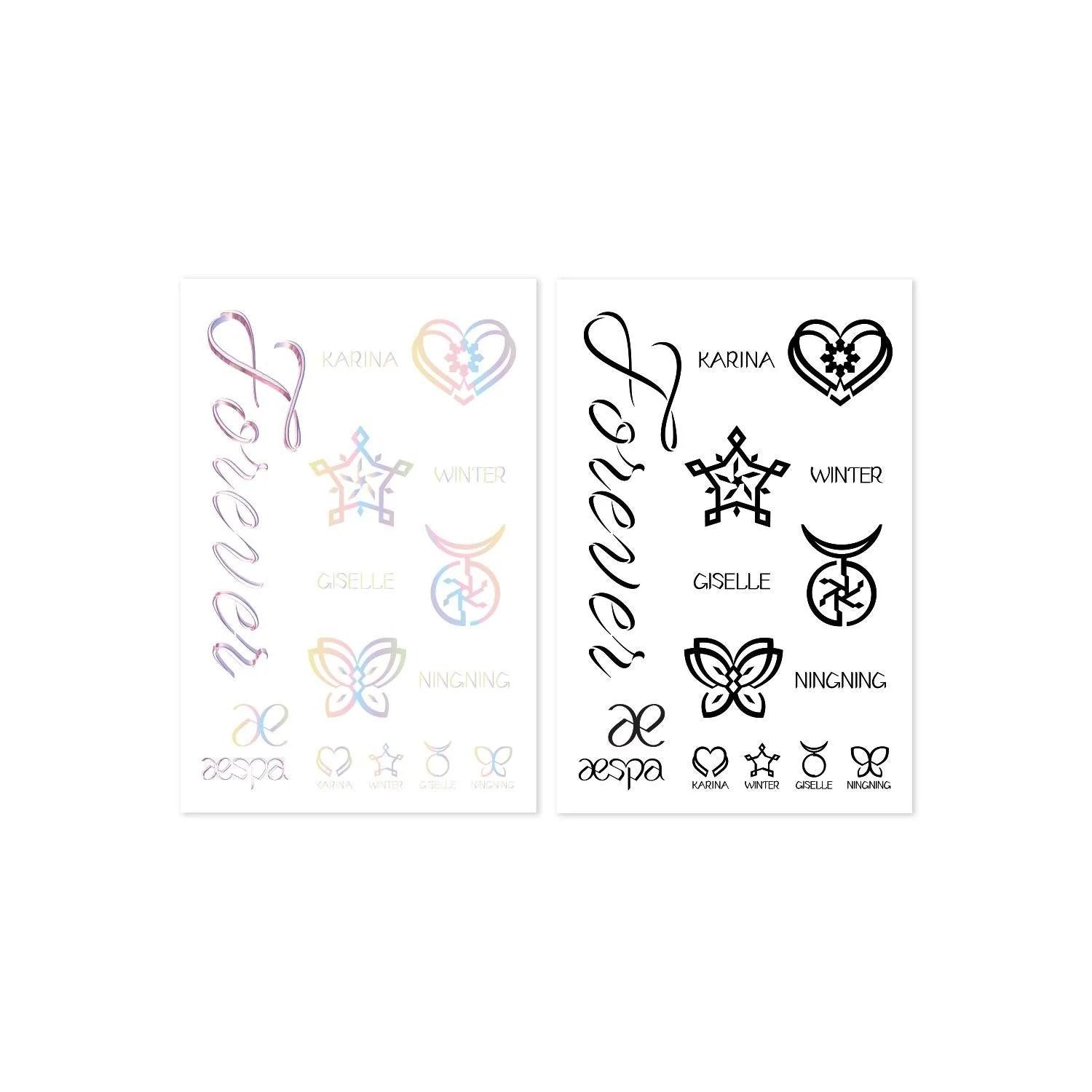 AESPA FOREVER OFFICIAL MD - TATTOO STICKER SET
