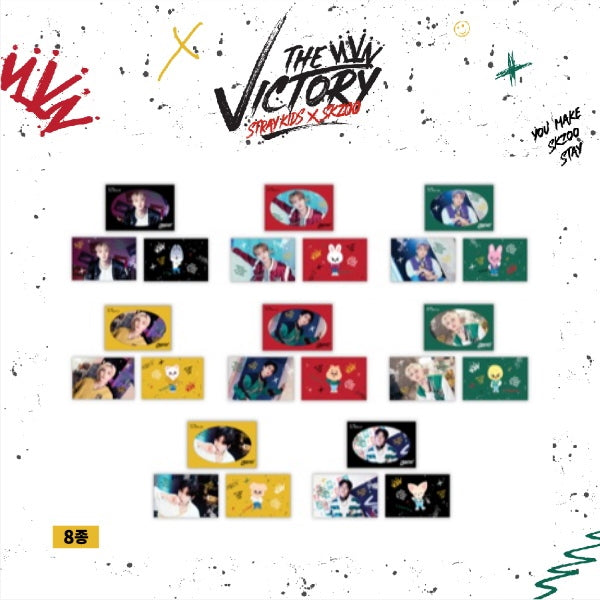 STRAY KIDS X SKZOO 'THE VICTORY' SKZ MD - 10. SKZ X SKZOO POSTCARD & ENVELOPE SET