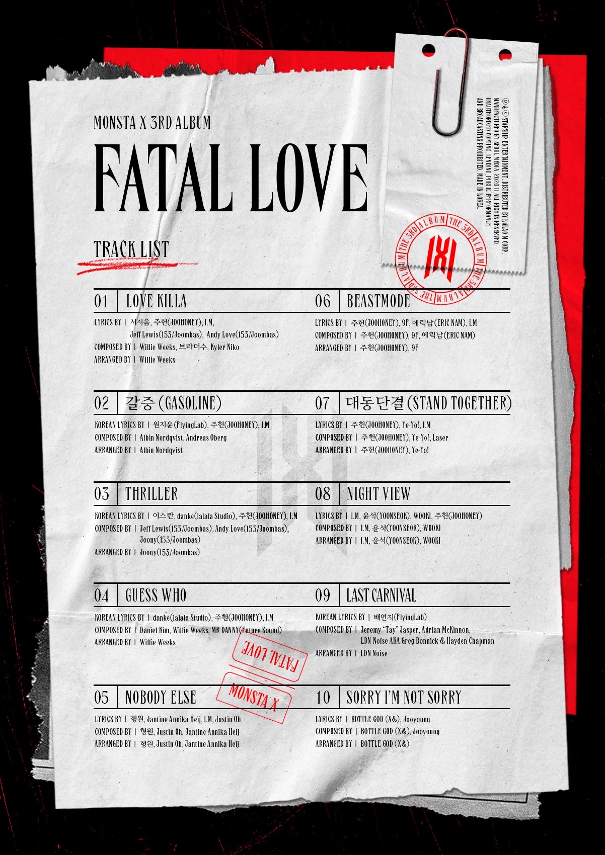 Monsta popular X Fatal Love Albums Versions 1-4