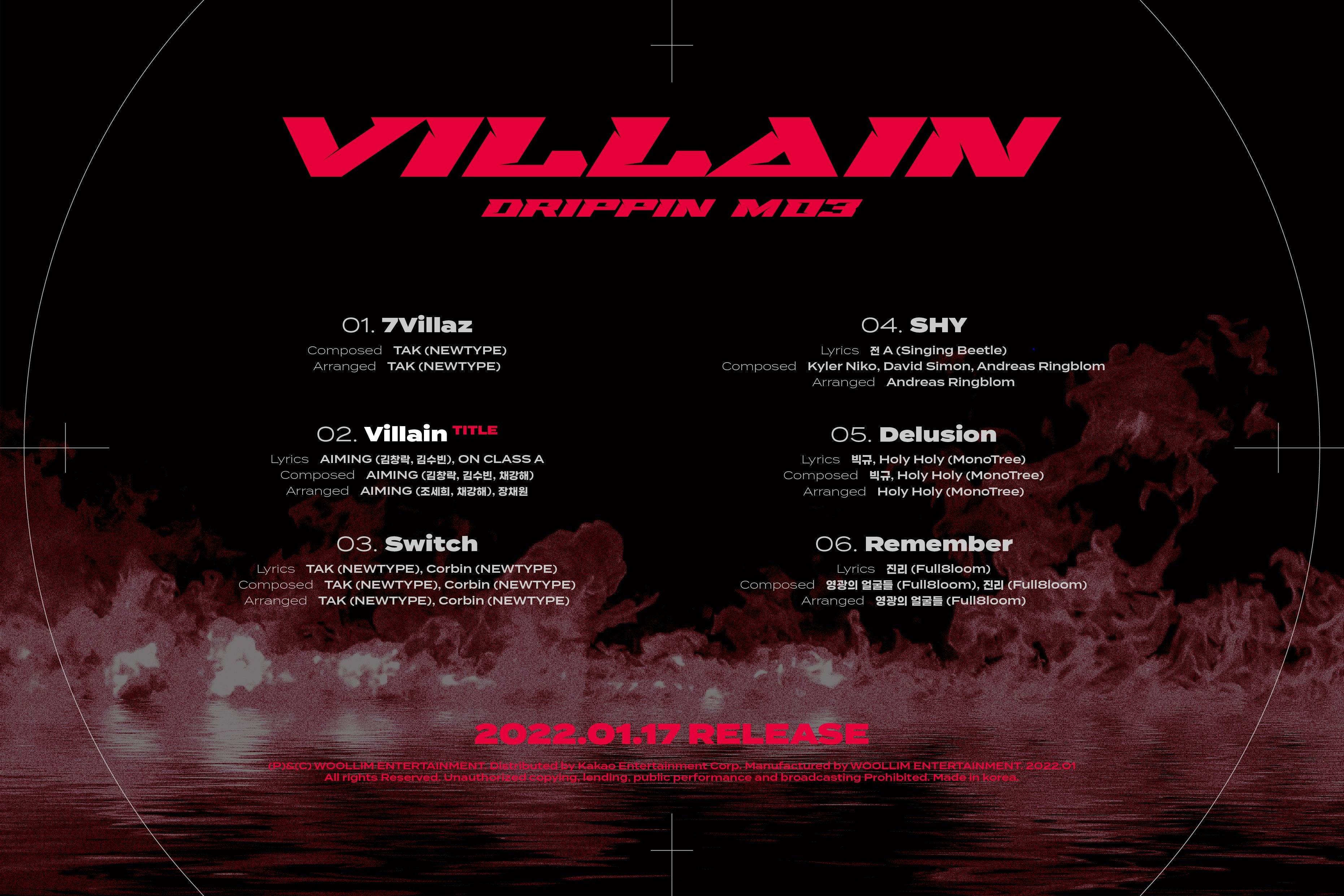 DRIPPIN 3RD MINI ALBUM - VILLAIN